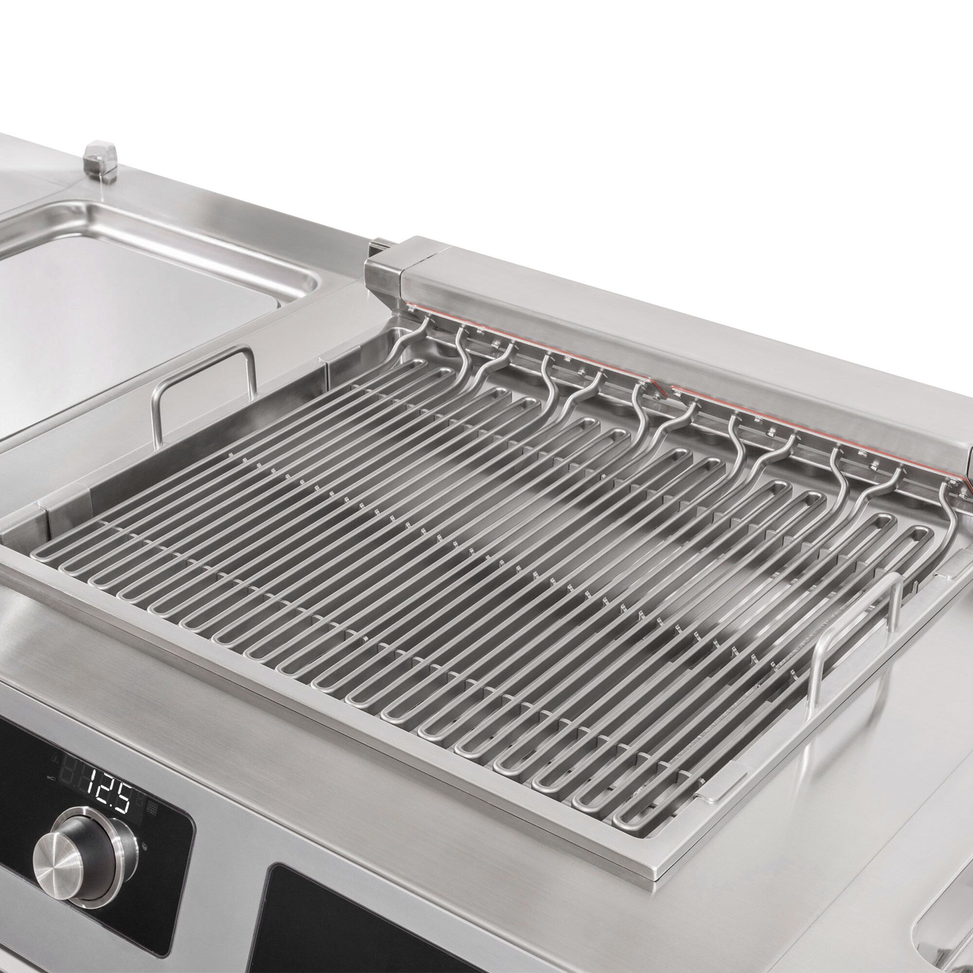 Gril électrique professionnel Paolo 900 - 10,8kW - sur pied - P900mm - commande numérique Bflex - Façade Scotch-Brite satinée