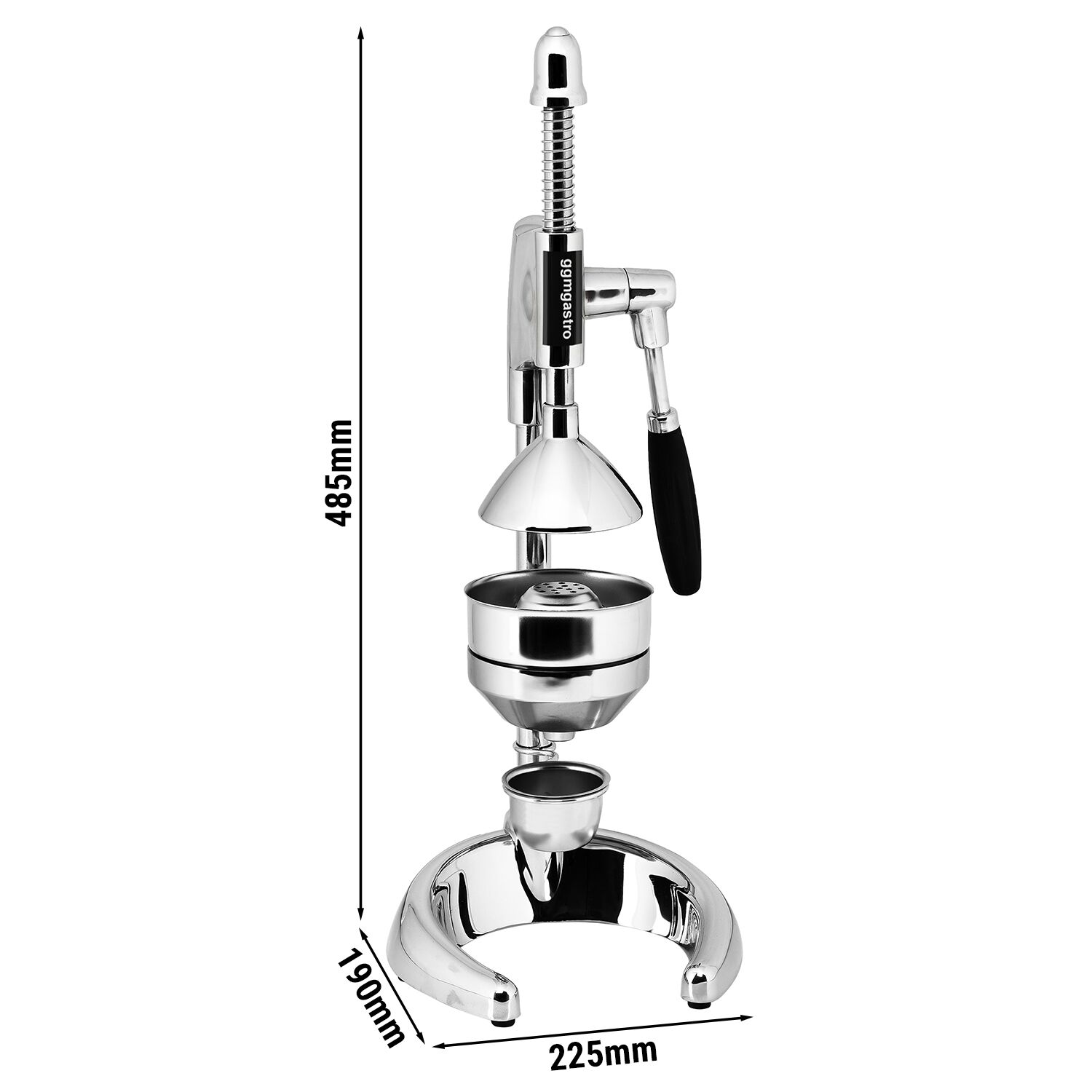 Presse-agrumes Manuelle - Design Lune - Chrome