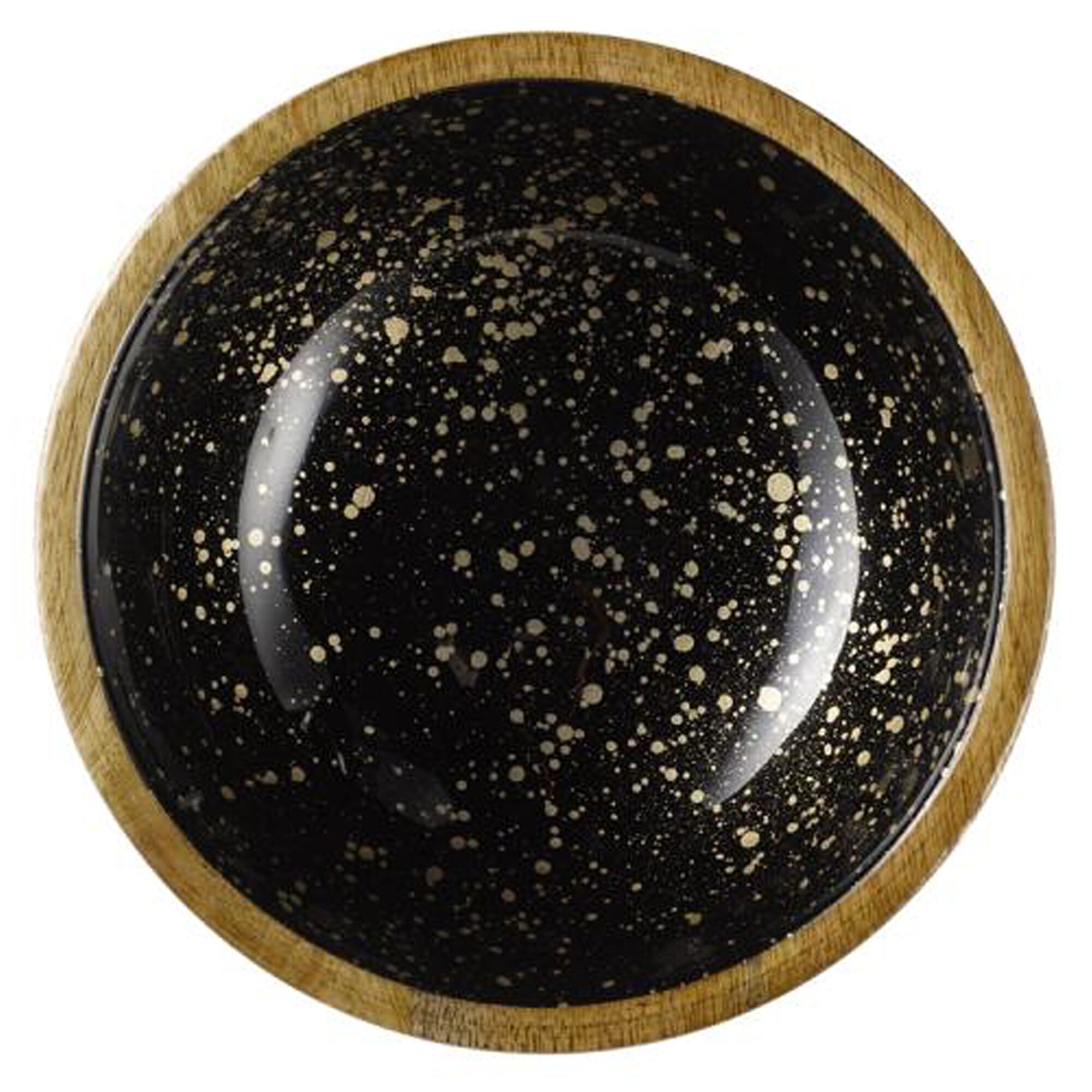 (6 pcs) Coupe - MANGO - Bois de manguier - 0,8L - carré - 200x200mm - Profondeur : 75mm - Noir-Or