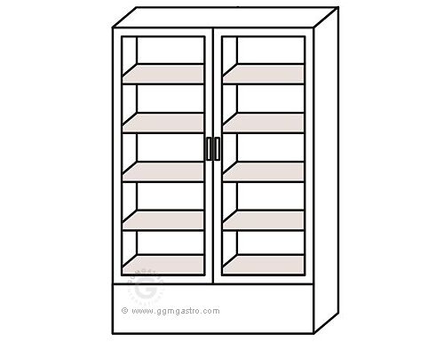 Commercial Beverage Display Fridge - 900mm - 435 Litres - with 2 hinged glass doors - LED lighting - digital controller with temperature display - Black - Temperature range 4 to 12 °C