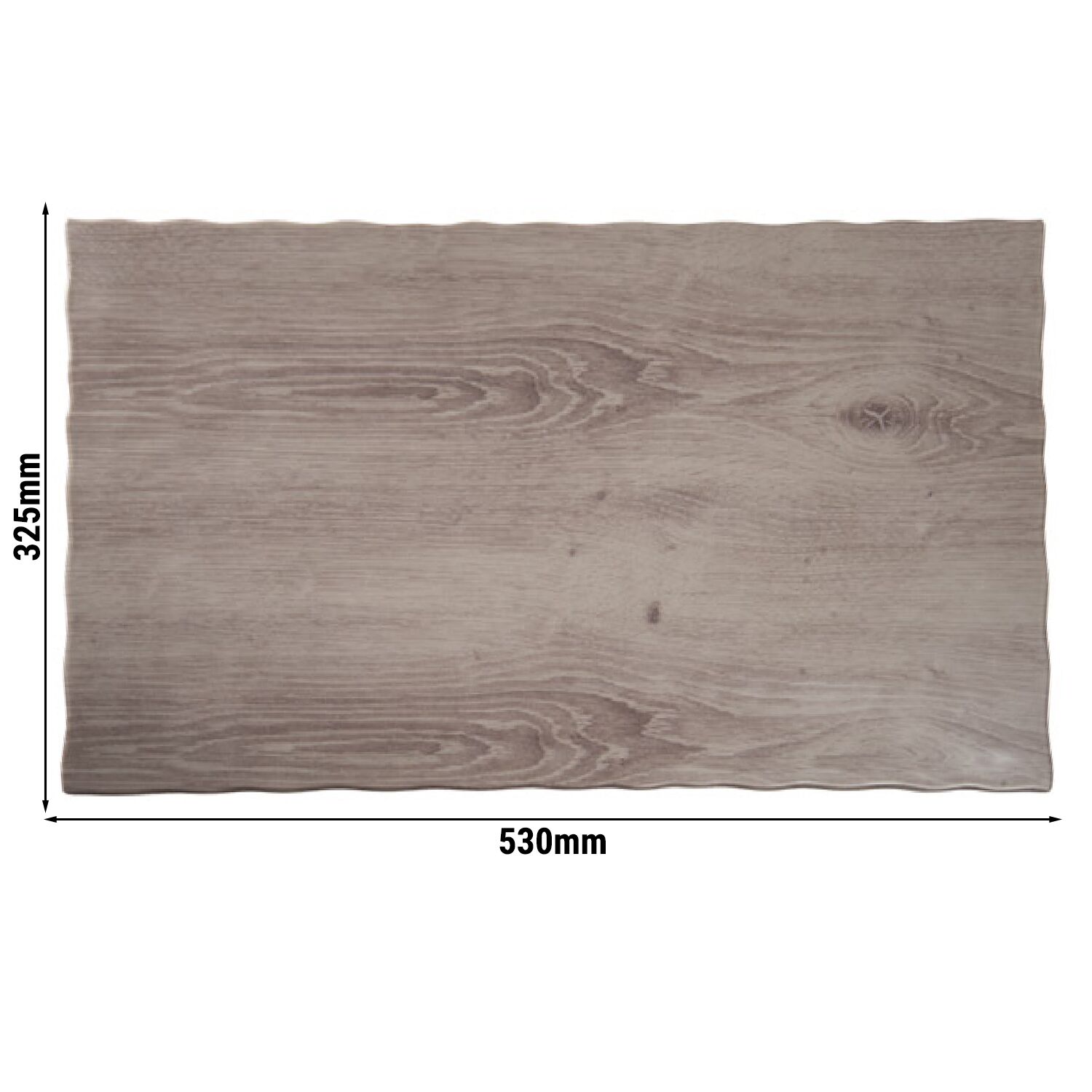 (6 pièces) Plateau GN 1/1 – DRIFTWOOD – Mélamine – Hauteur : 15 mm – Gris