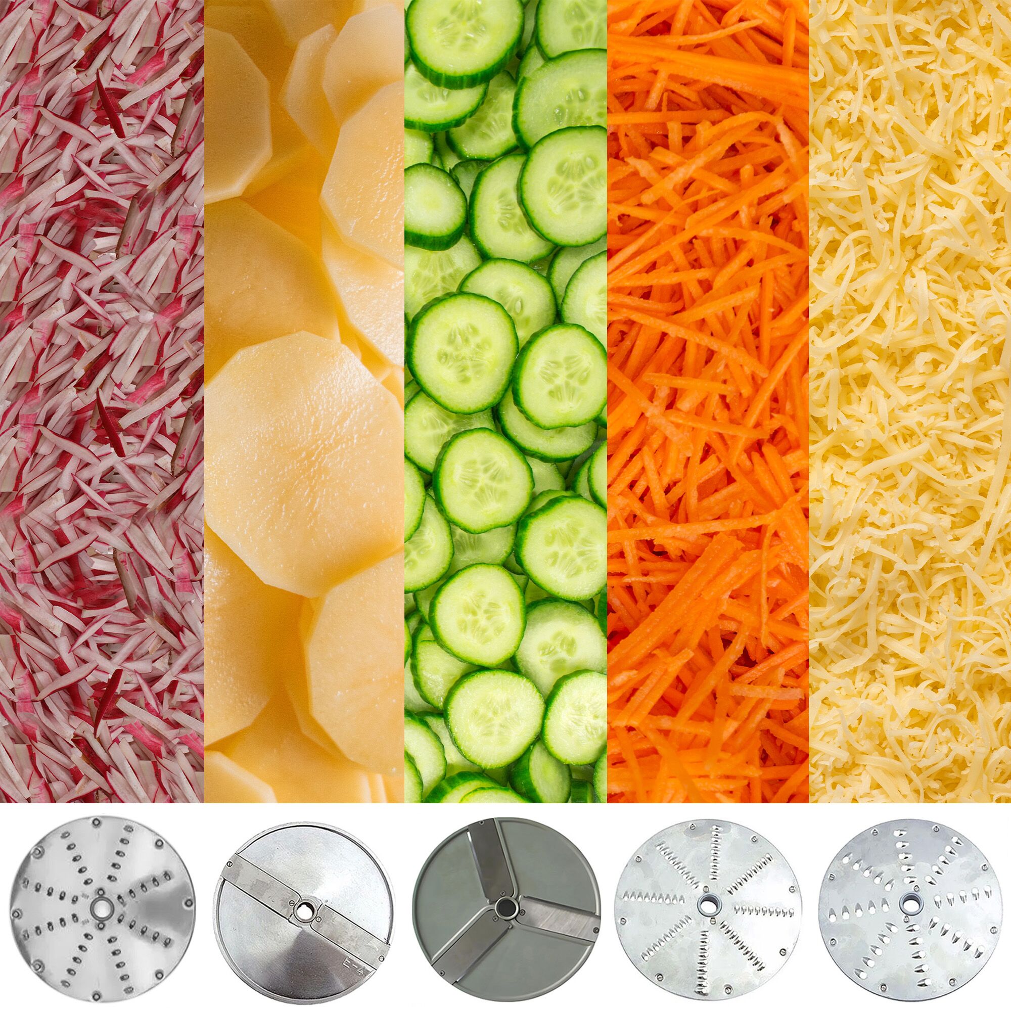 Coupe-légumes électrique – 550 watts – incl. 5 disques de coupe
