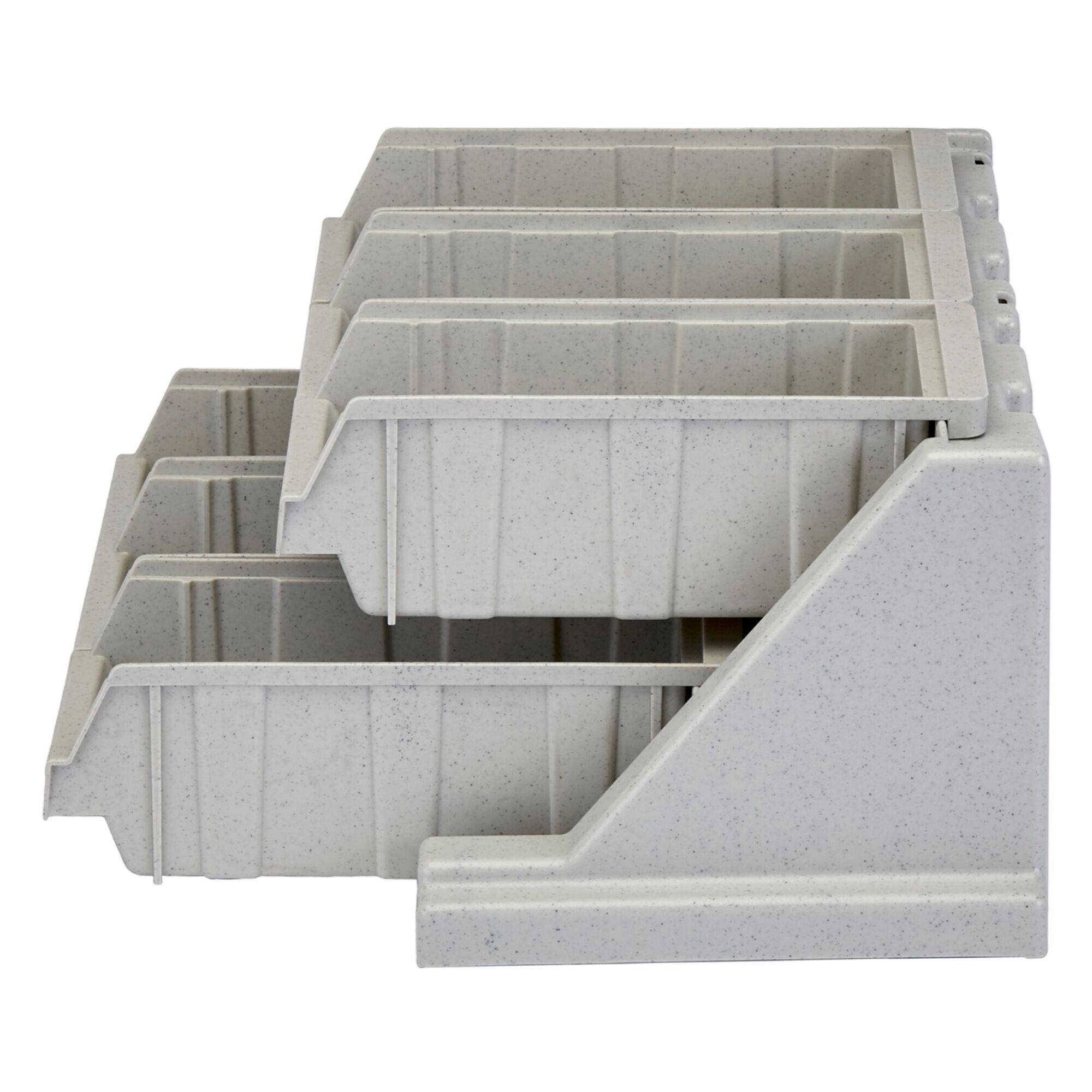 CAMBRO | Versa Organizer – Petite étagère avec 6 récipients – 511×488 mm – gris moucheté