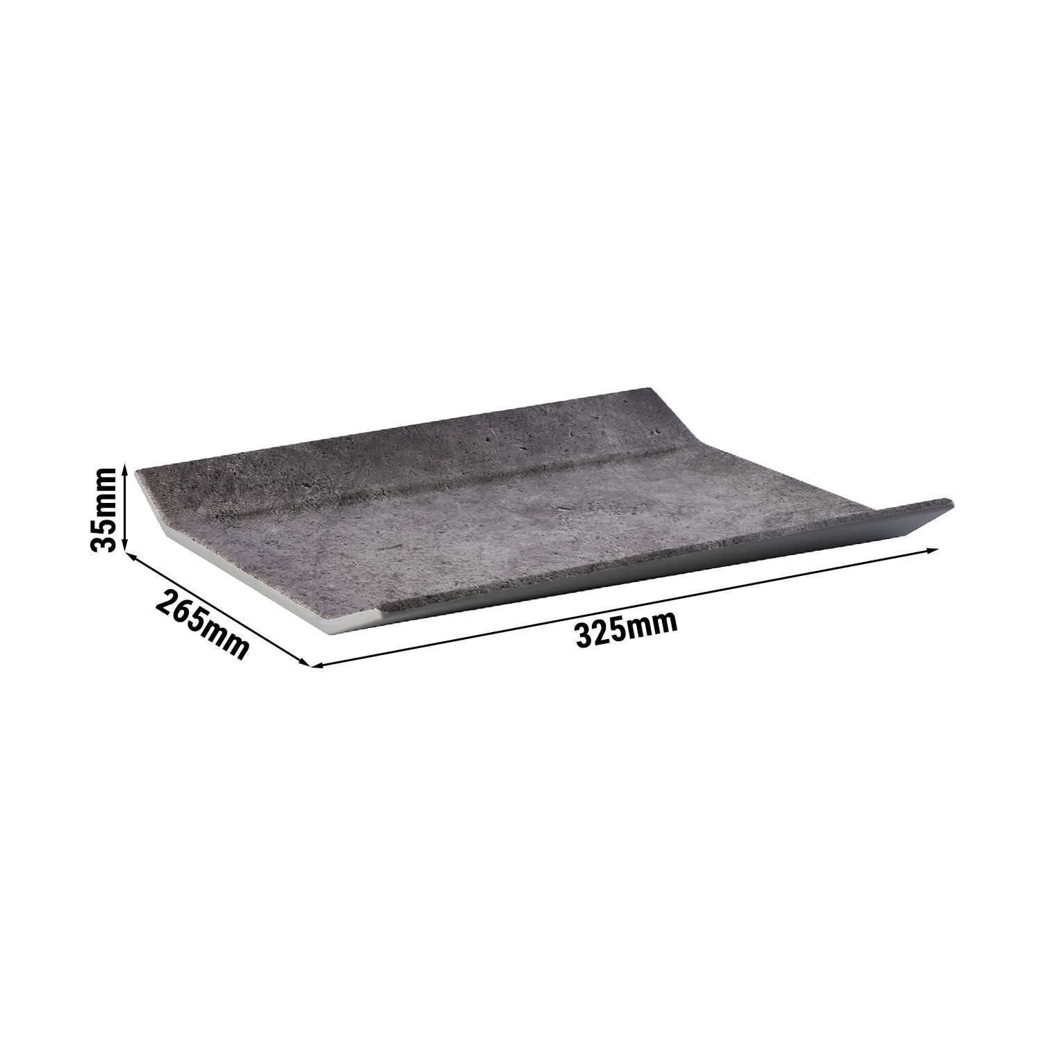 (6 pièces) Plateau GN 1/2 – ELEMENT – Mélamine – Hauteur : 35 mm – Gris