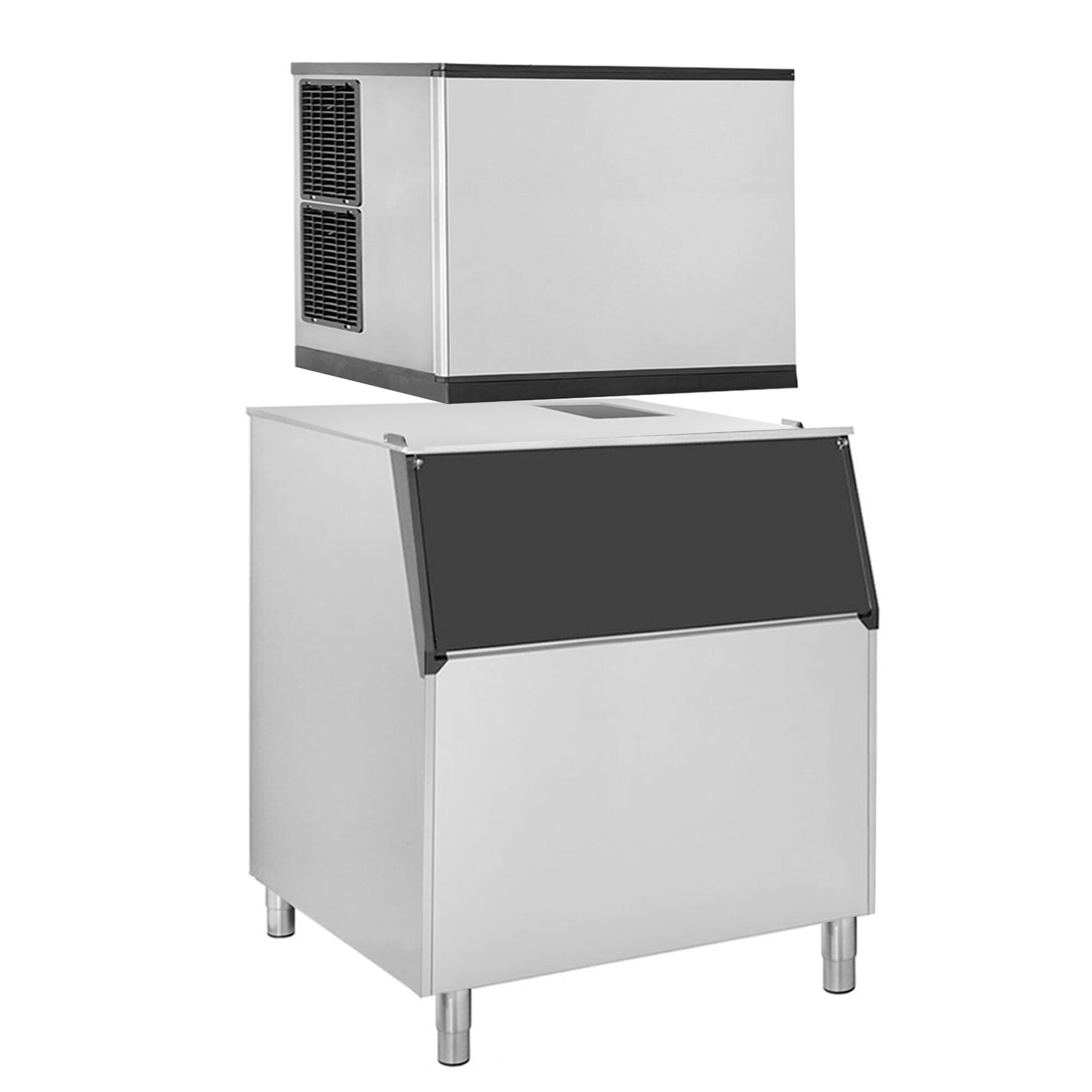 Machine à glaçons - Cubes - 403 kg/24 h - y Bac à glaçons