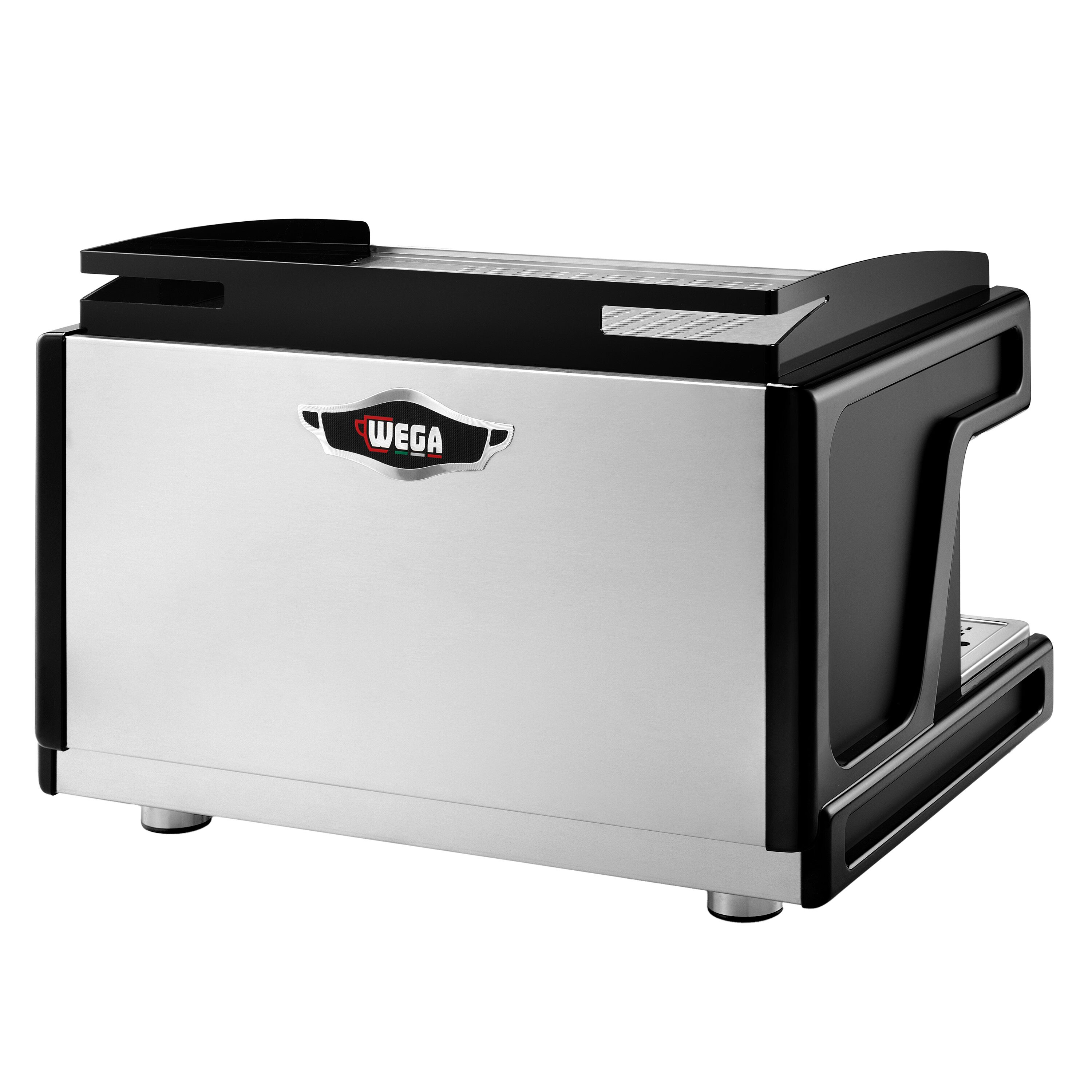WEGA | Airy - Siebträgermaschine - 2 Gruppig - 3,85 kW - mit Shot Counter - Schwarz