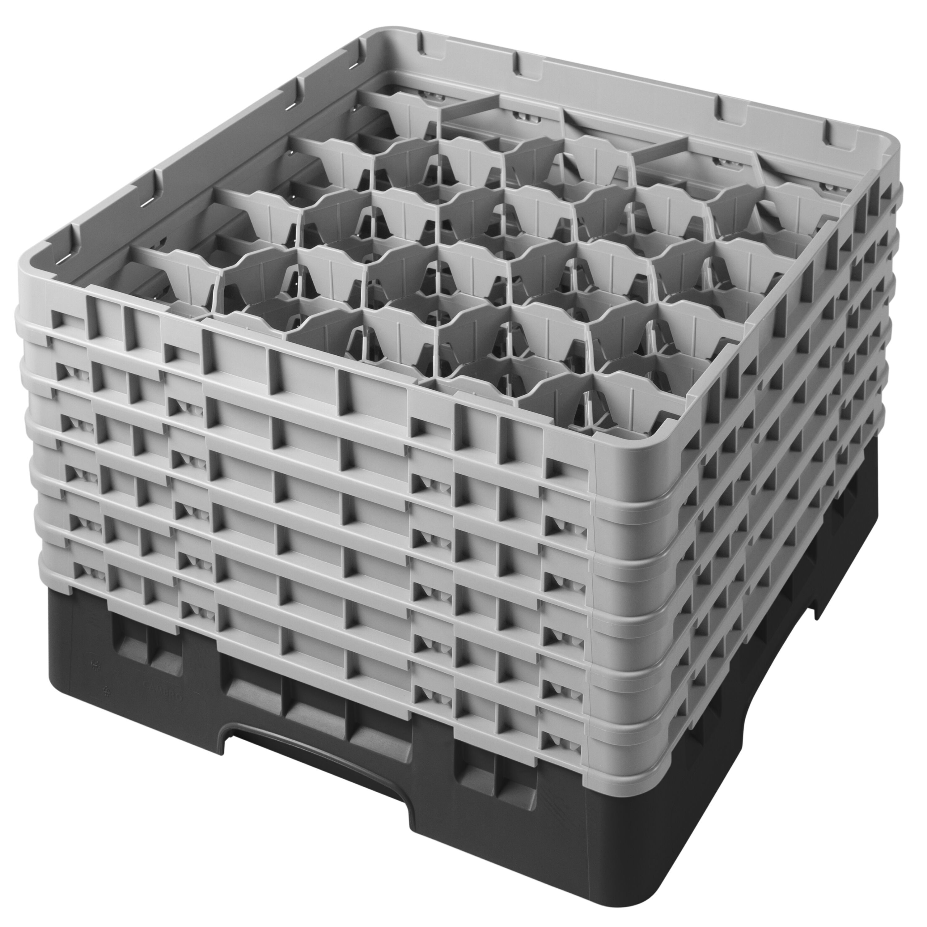 CAMBRO | CAMRACK® - Gläserspülkorb 1/1 - 20 Fächer - mit 6 Extender - 500x500mm - Schwarz