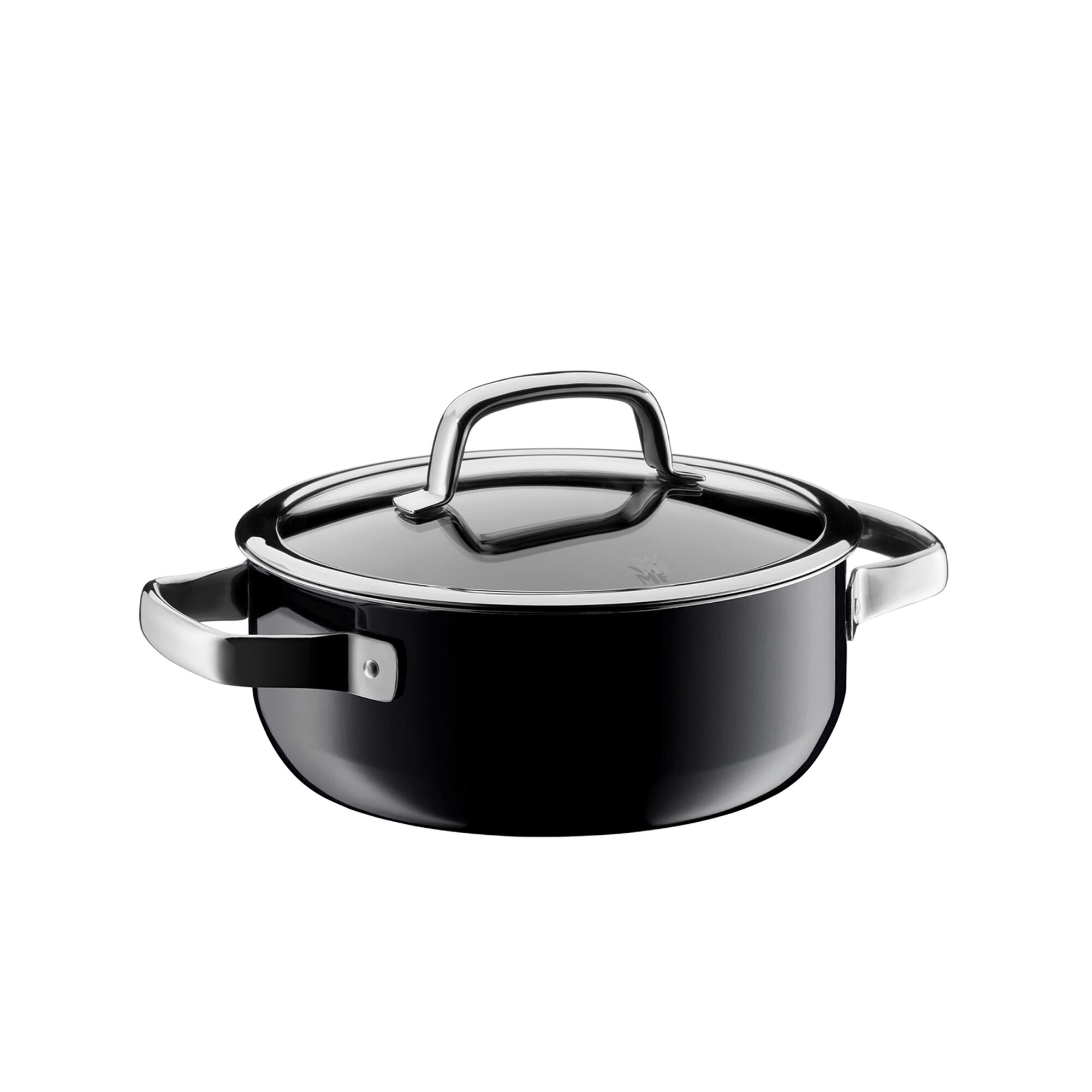 WMF | Fusiontec Mineral – Cocotte – Ø 200 mm – 2,4 litres – avec couvercle en verre – Noir
