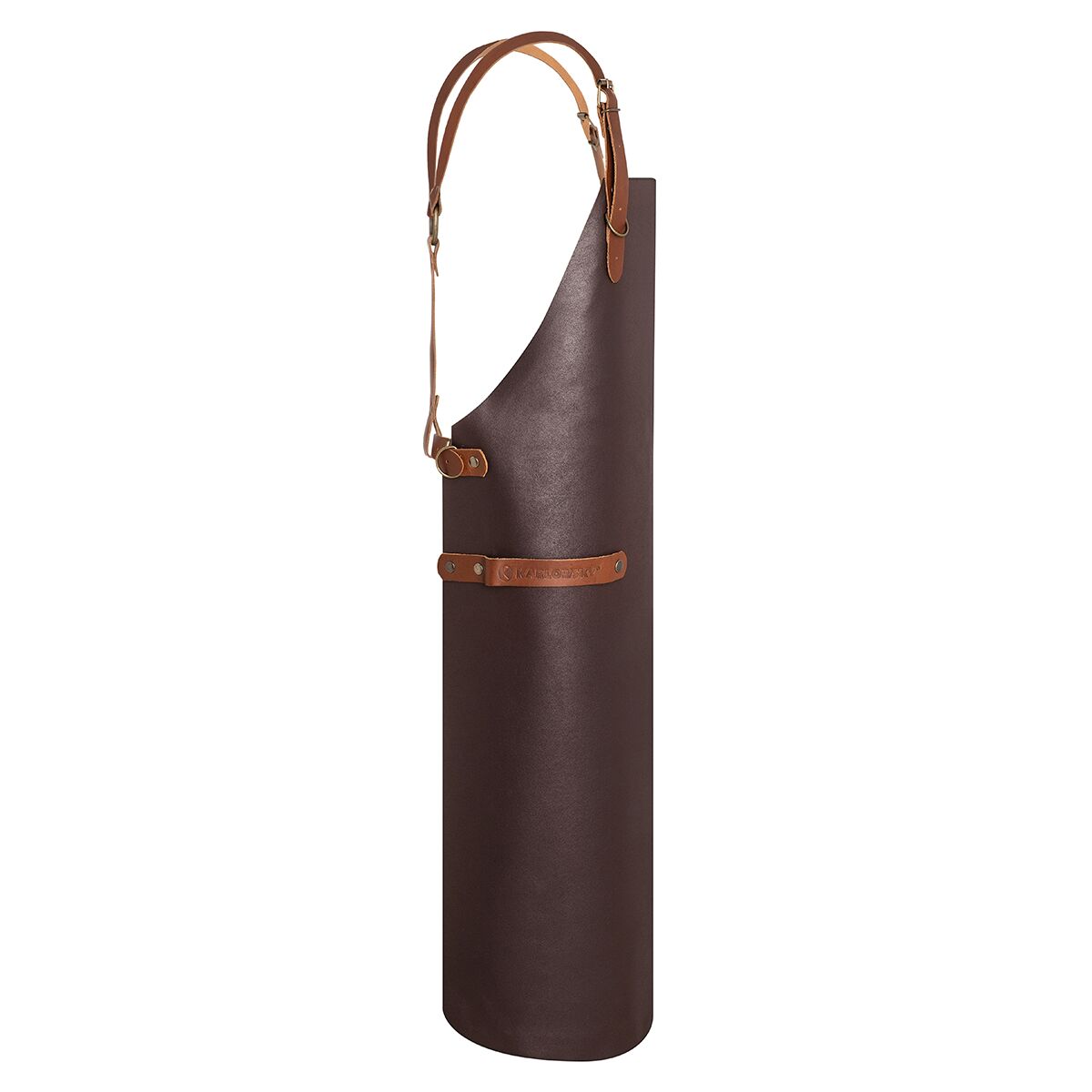 (6 pièces) KARLOWSKY | Tablier à bavette en cuir X-Style - Moka