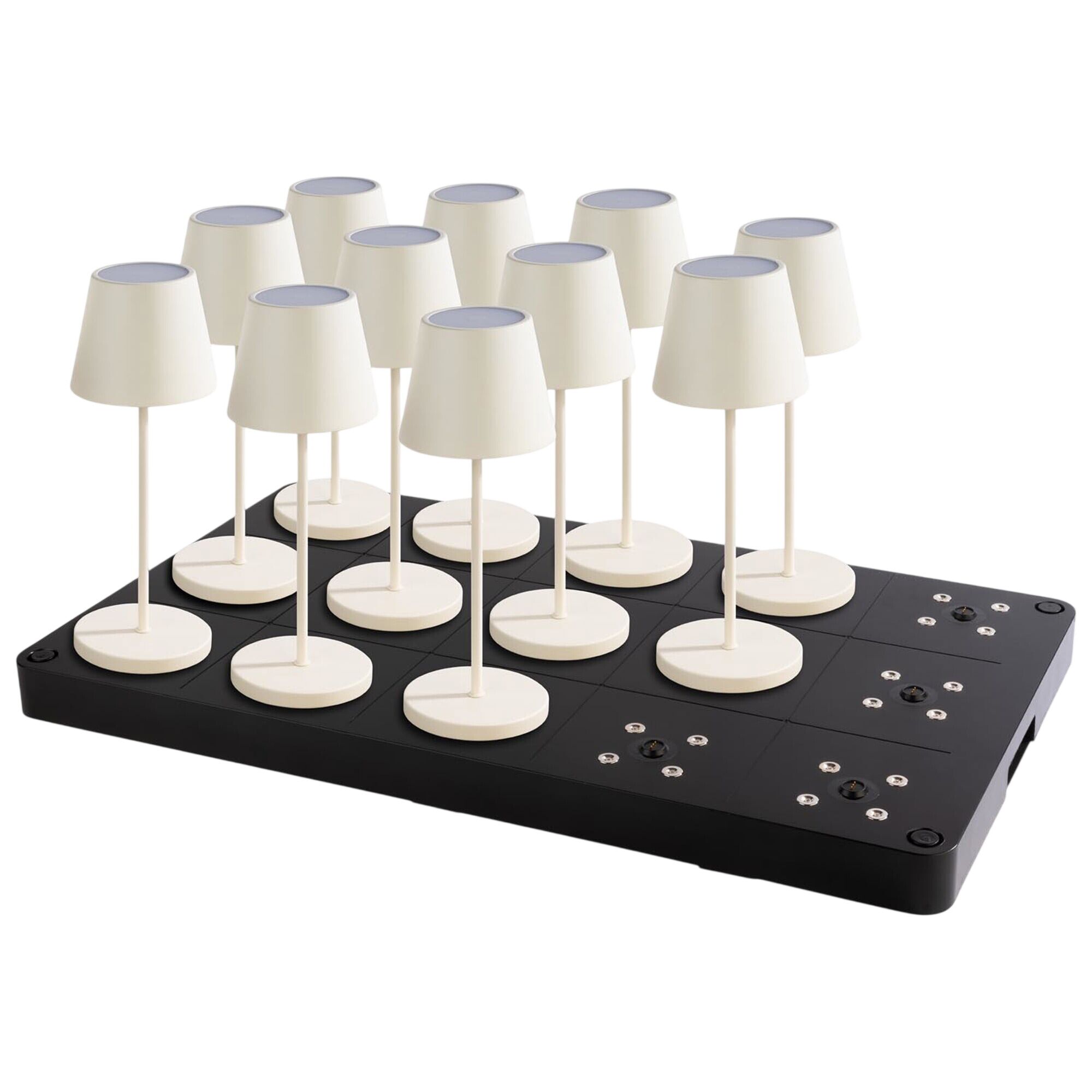 Station de charge (15 ports) - ABS plastique - 750x430x50mm - Noir - incl. prise secteur, 2 télécommandes avec piles