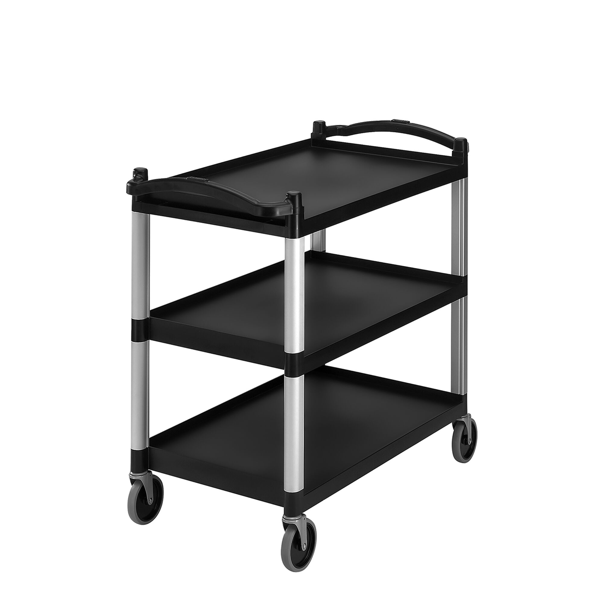 CAMBRO | Chariot de service en polypropylène - 1015 x 540 mm - avec 3 étagères - Noir