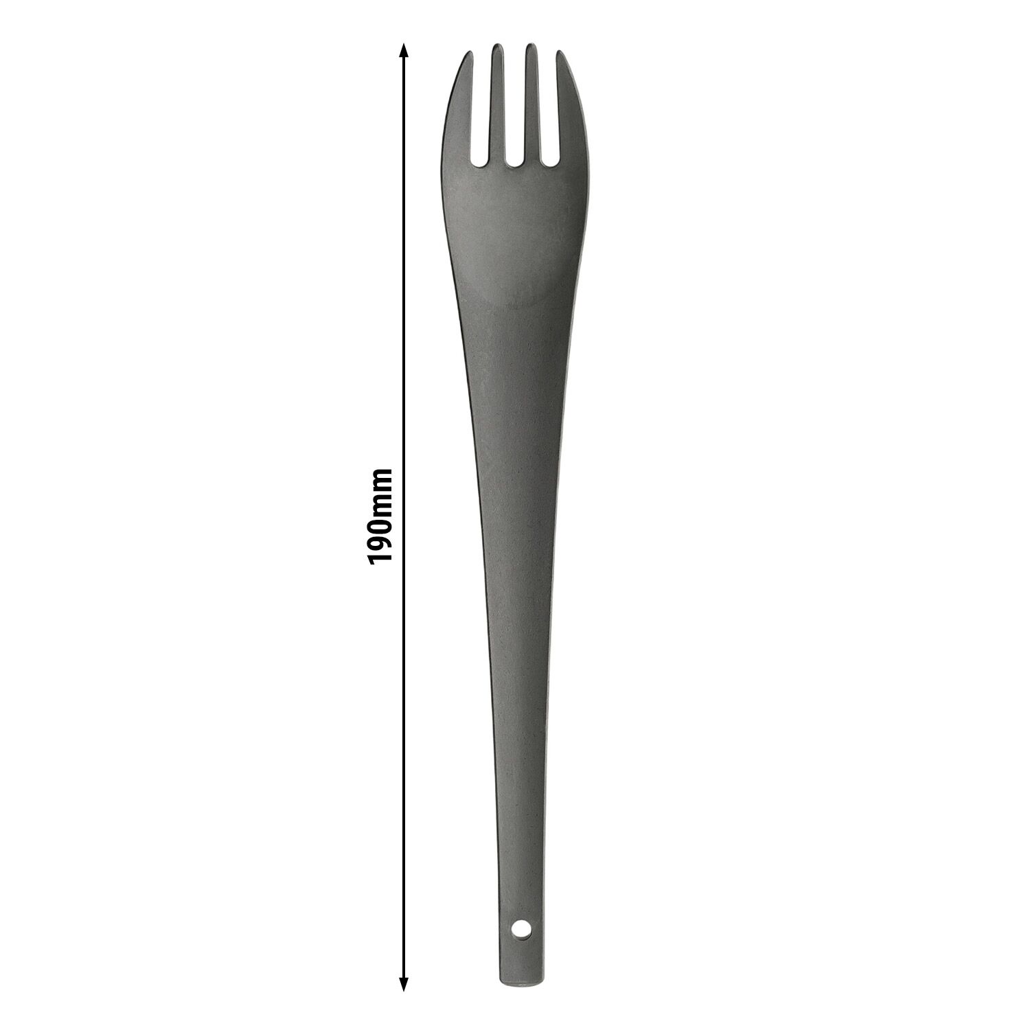 (200 pcs) Fourchette réutilisable - 190mm - Gris