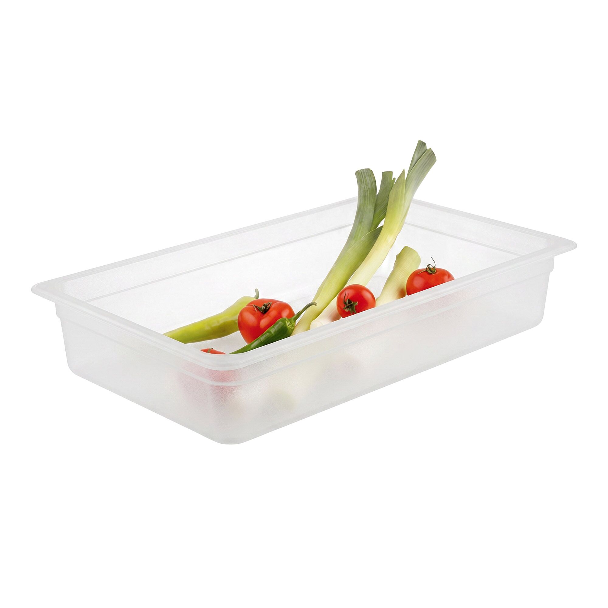 (6 pièces) Bac en Polypropylène - GN 1/1 - Translucide - 3 L - Hauteur : 100 mm