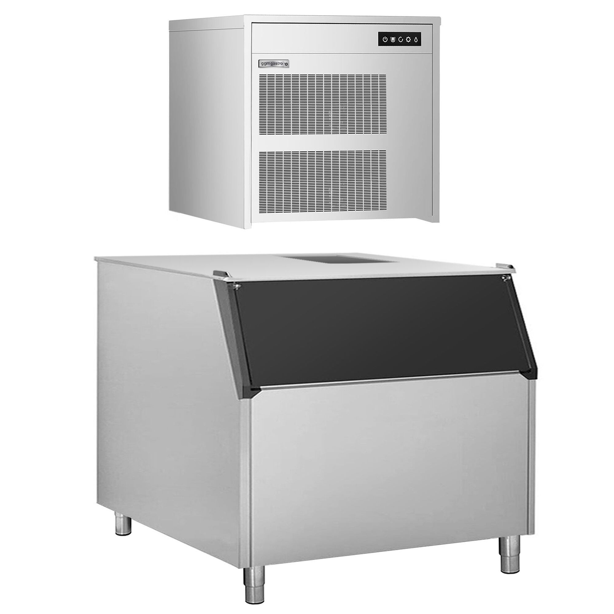 Machine à glace en grains - 390kg/24h - incl. bac à glaçons