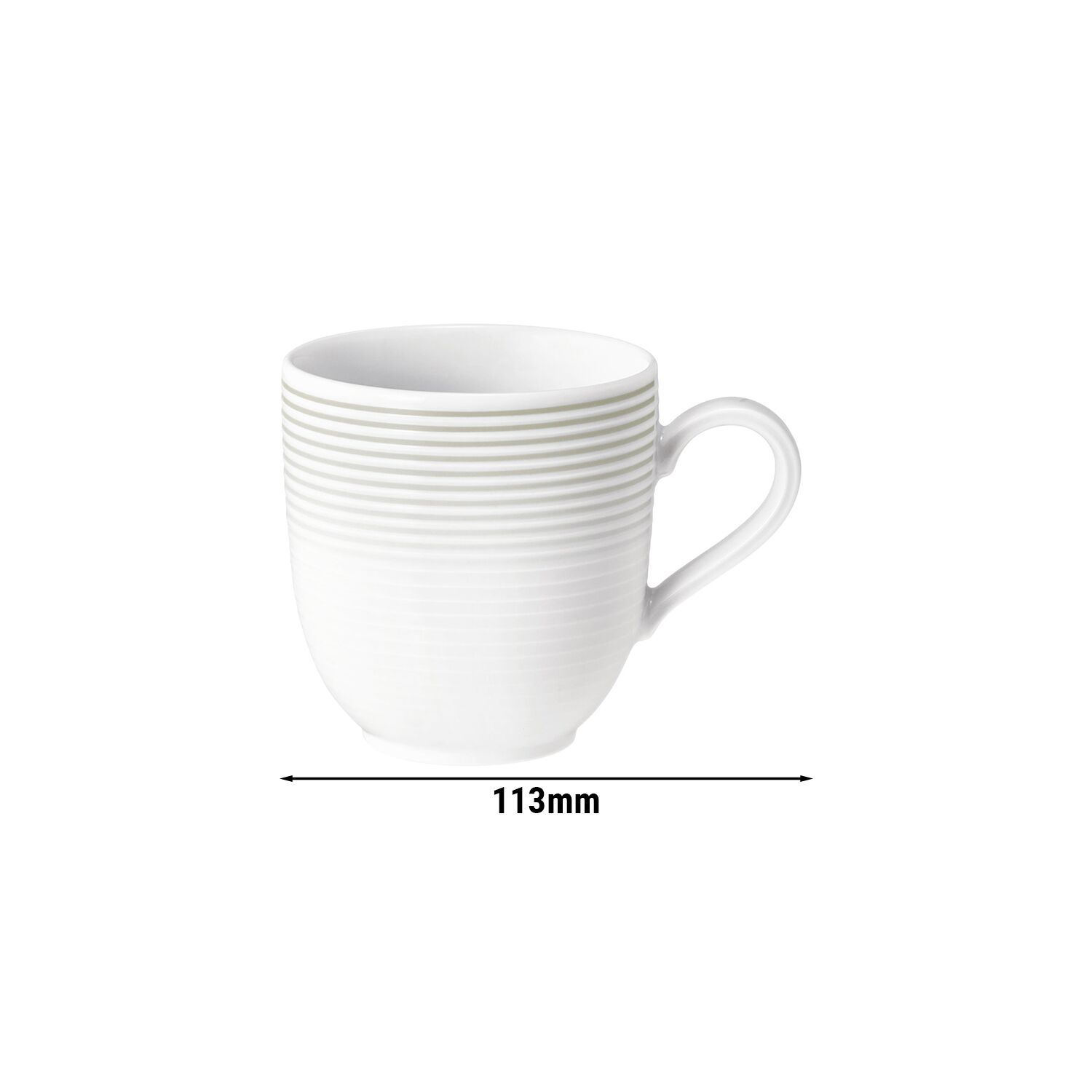 (6 pièces) SELTMANN WEIDEN | Mug avec anse Tulipe - 0,28 litre - Gris perle         