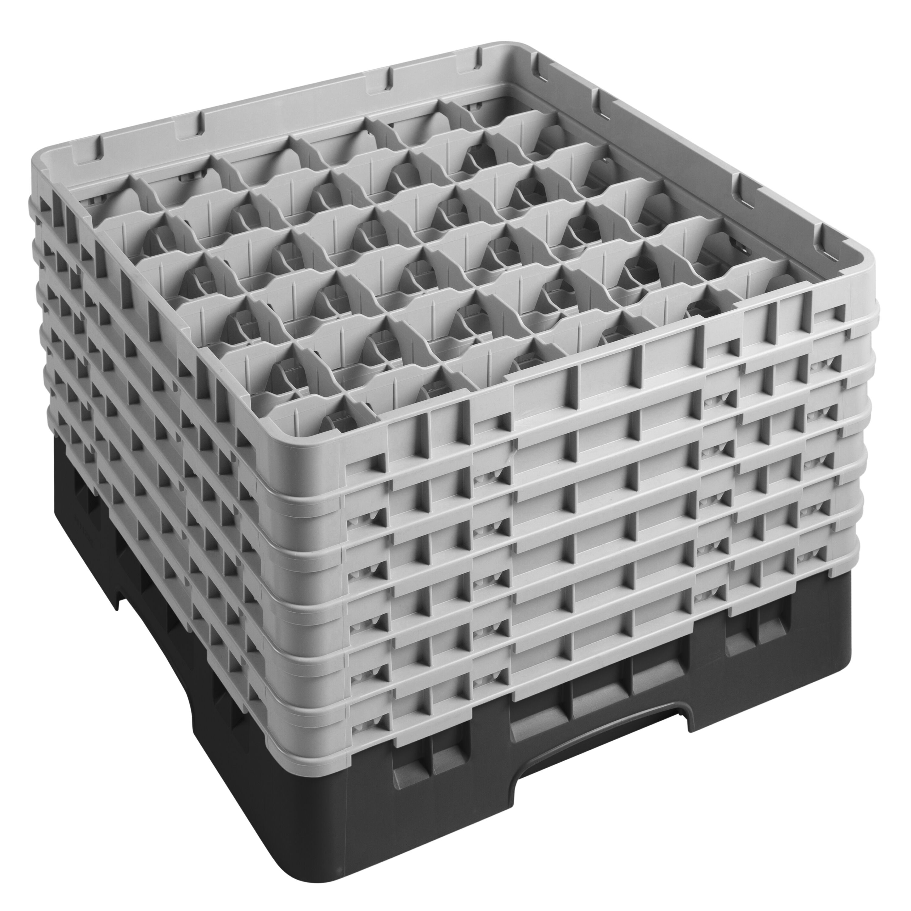 CAMBRO | CAMRACK® - Panier à verres 1/1 - 36 compartiments - avec 6 extensions - 500x500mm - Noir