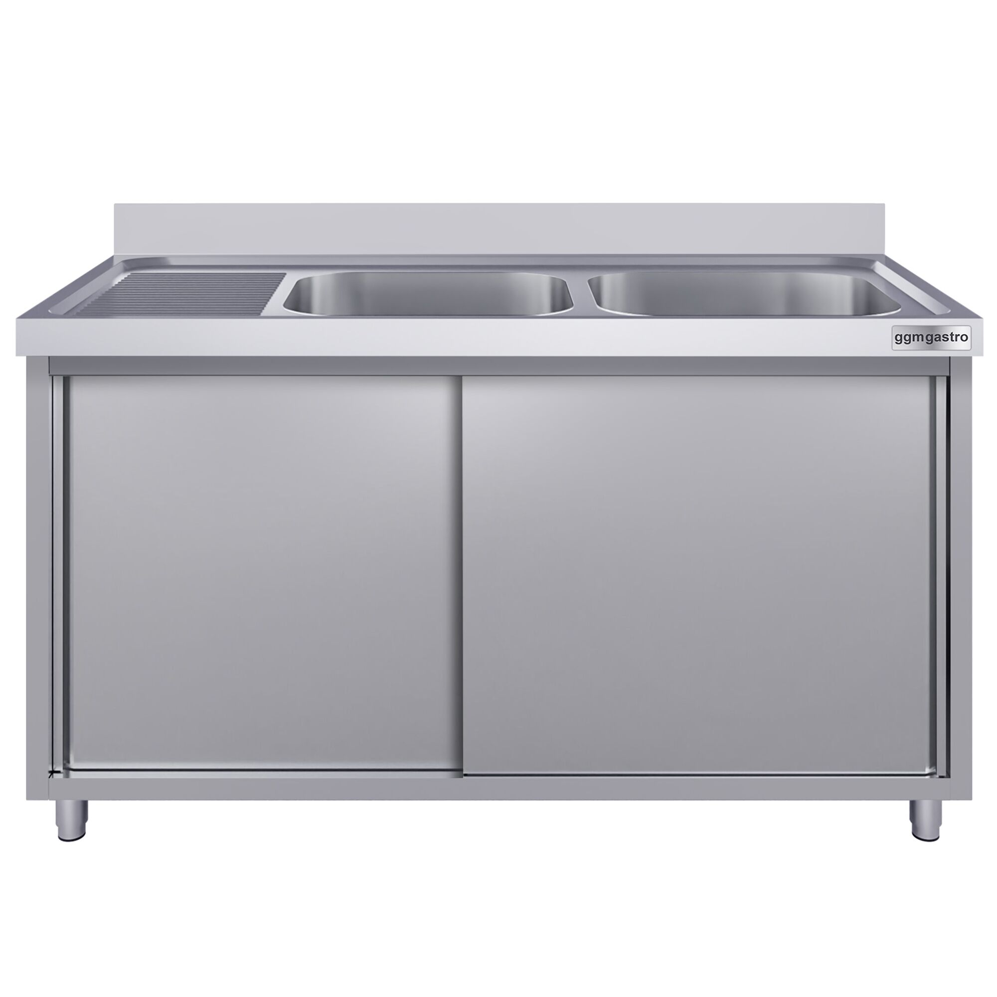 Meuble évier ECO - 1400 x 700 mm - avec 2 bacs à droite