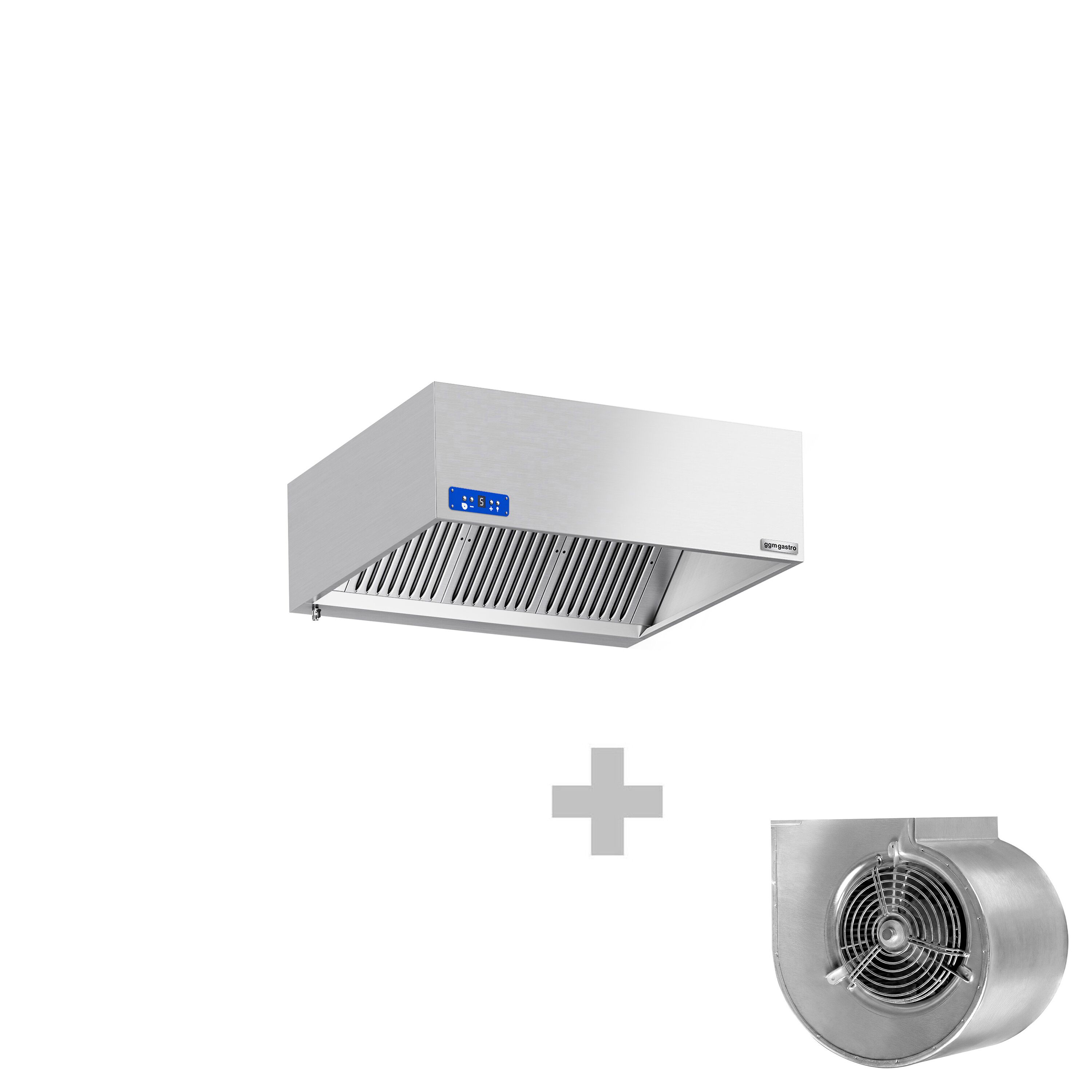 Commercial Wall-Mounted Extractor Hood with Motor – 1400mm – with Speed Controller, Baffle Filters & Lighting