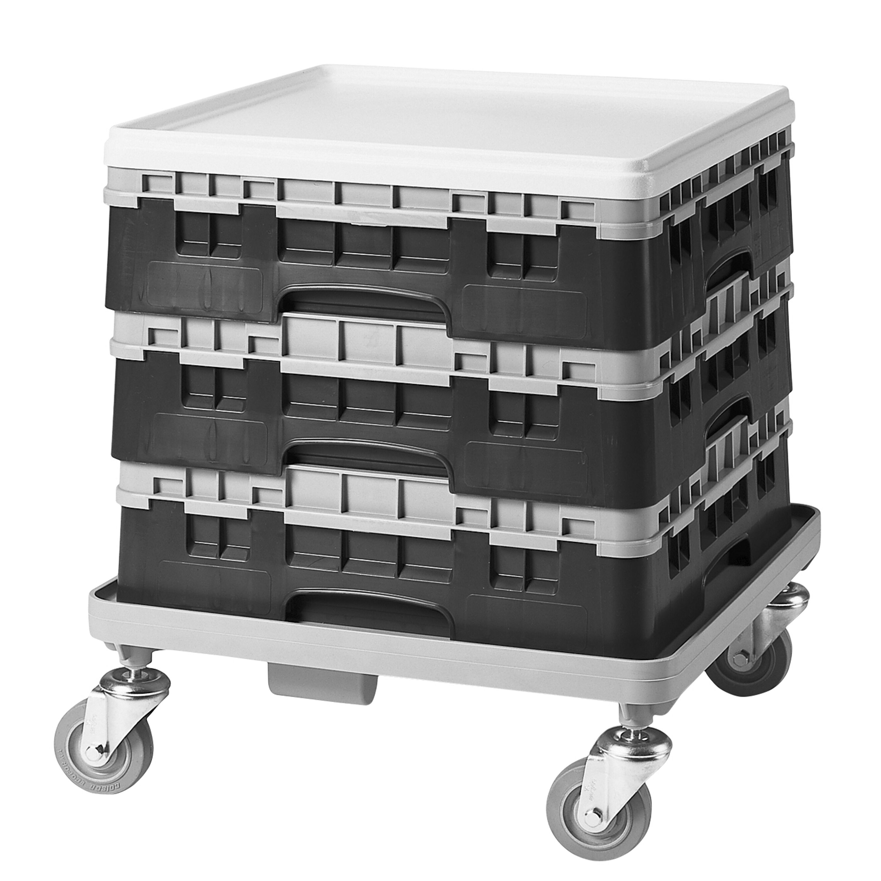 CAMBRO | CAMRACK® - Glazenwasmand 1/1 - 16 vakken - met 1 verlengstuk - 500x500mm - Zwart