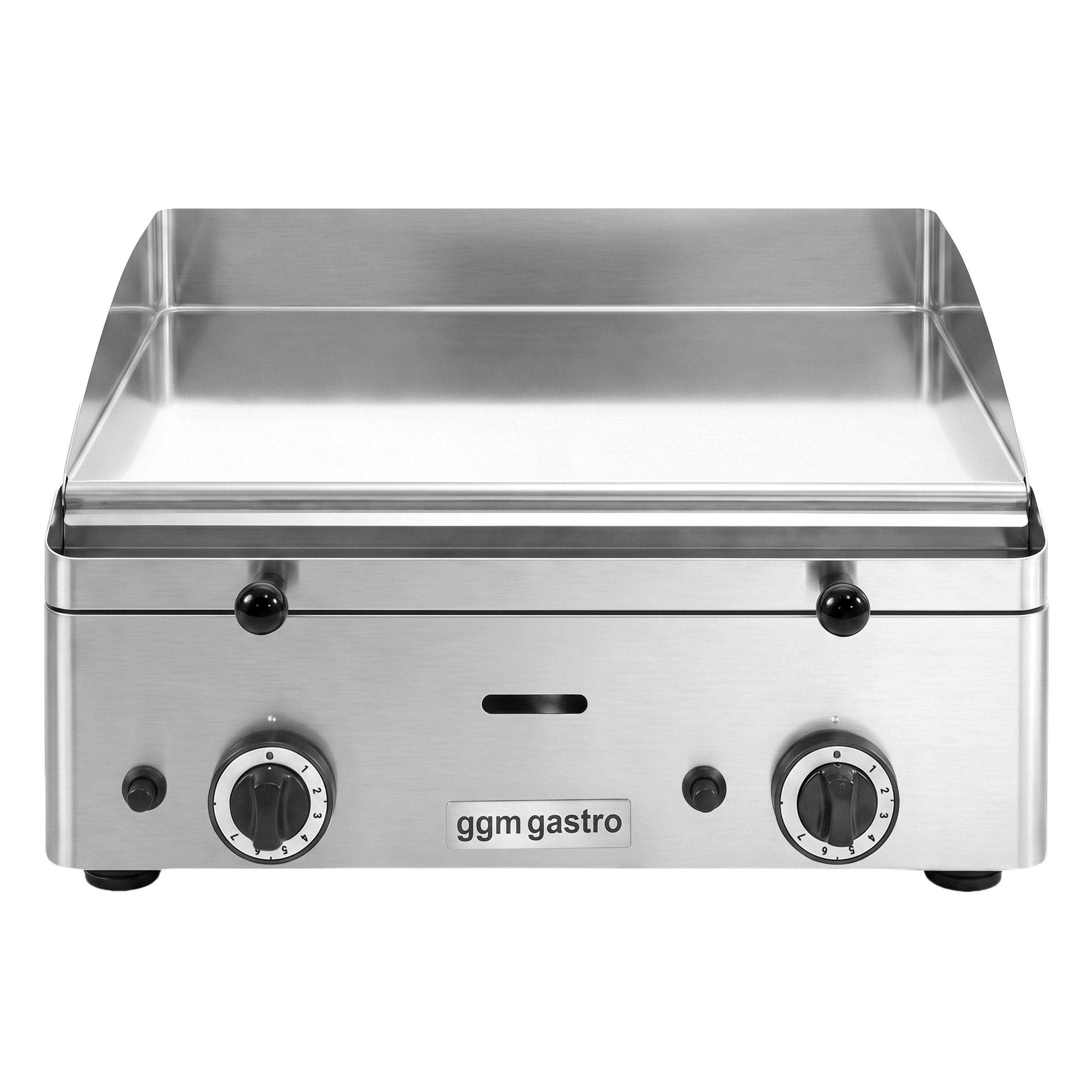 Gas Bratplatte - mit Hartchrom-Beschichtung - 6,2 kW - Glatt - Bratfläche: 555x400mm