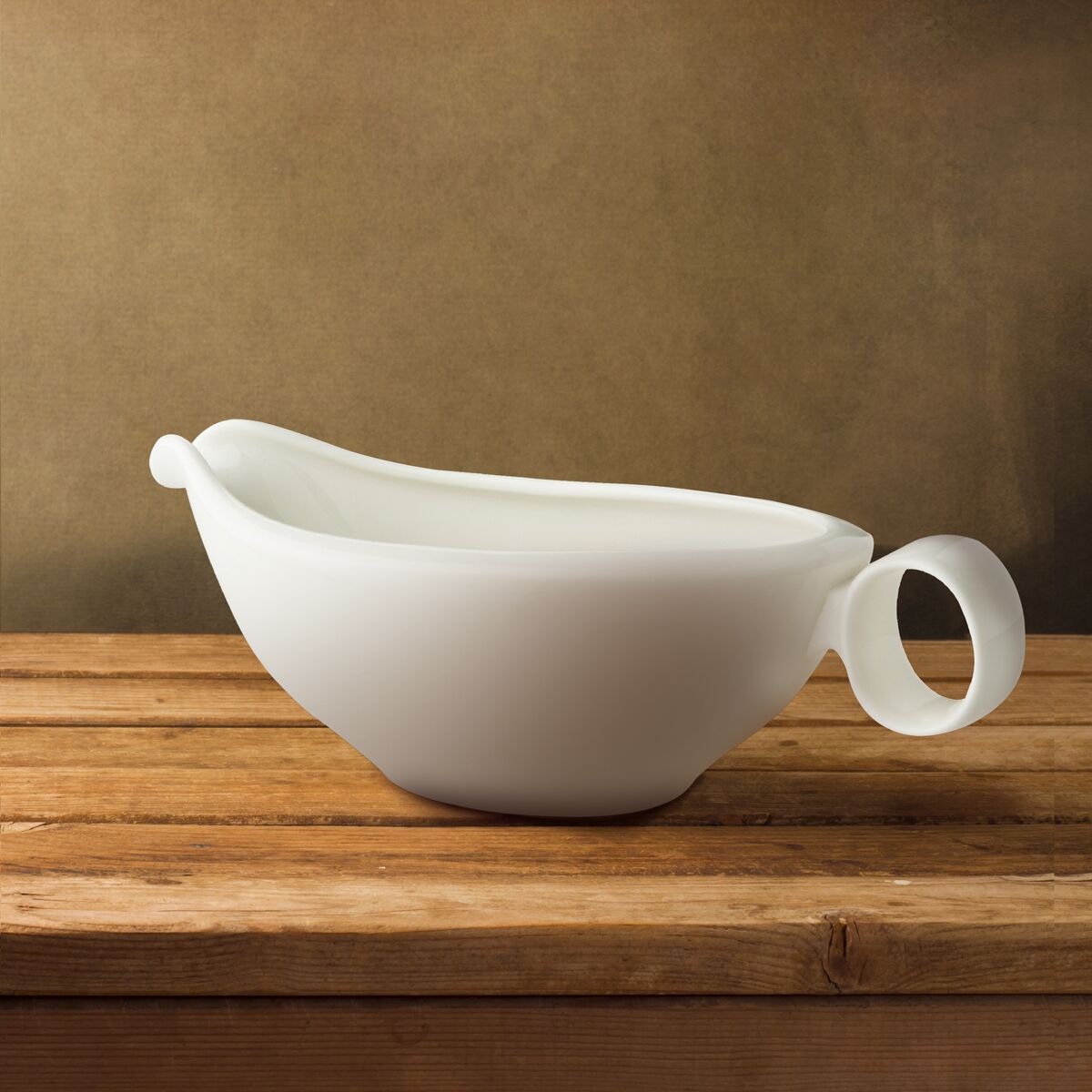 (6 pièces) LUX – Saucière Maastricht – 250 ml – 195 × 85 mm – ivoire