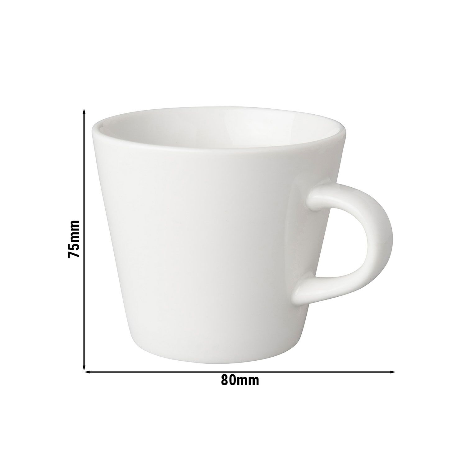 (12 pièces) BUDGETLINE – Tasse à café Mammoet Neo – 190 ml – Blanc