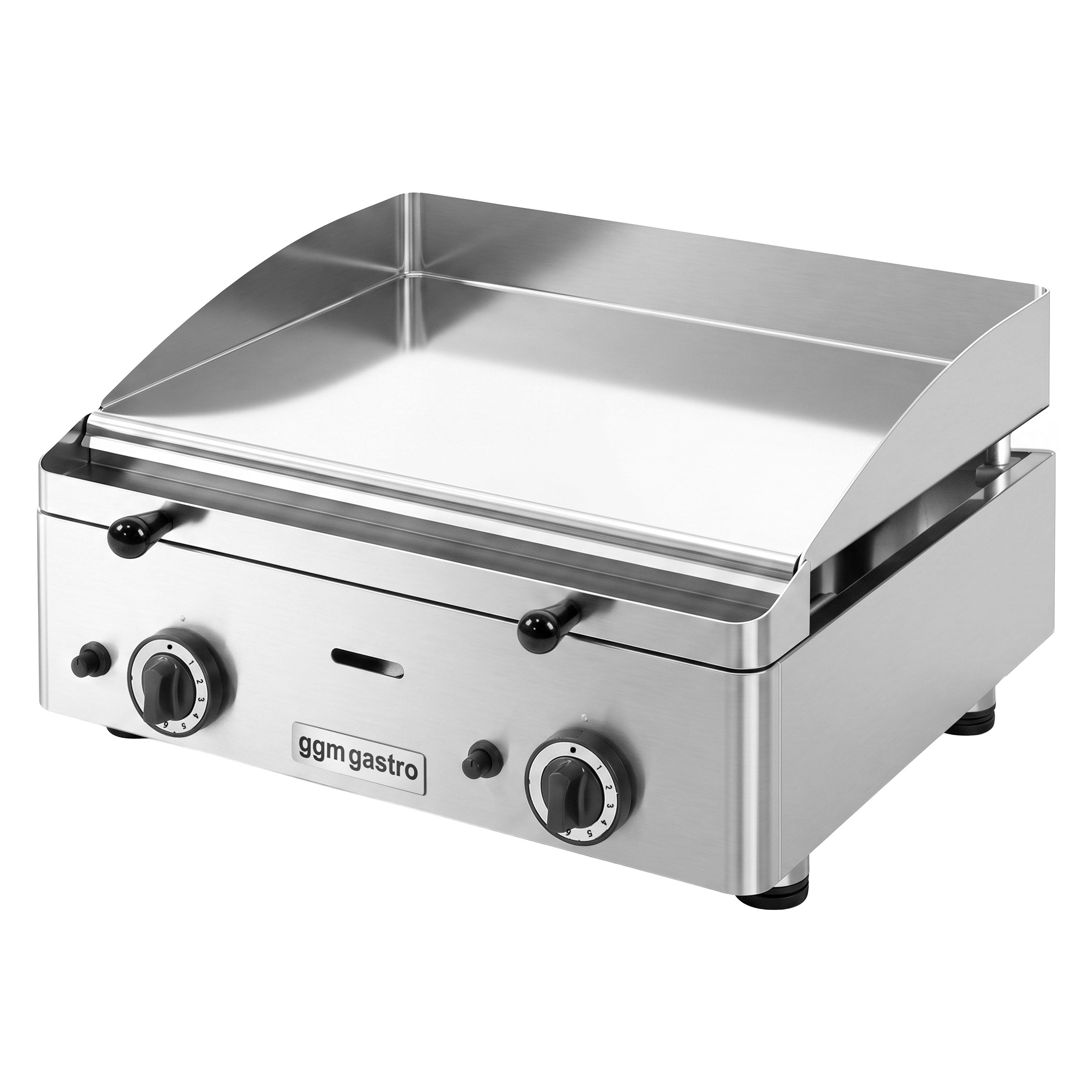 Gas Bratplatte - mit Hartchrom-Beschichtung - 6,2 kW - Glatt - Bratfläche: 555x400mm