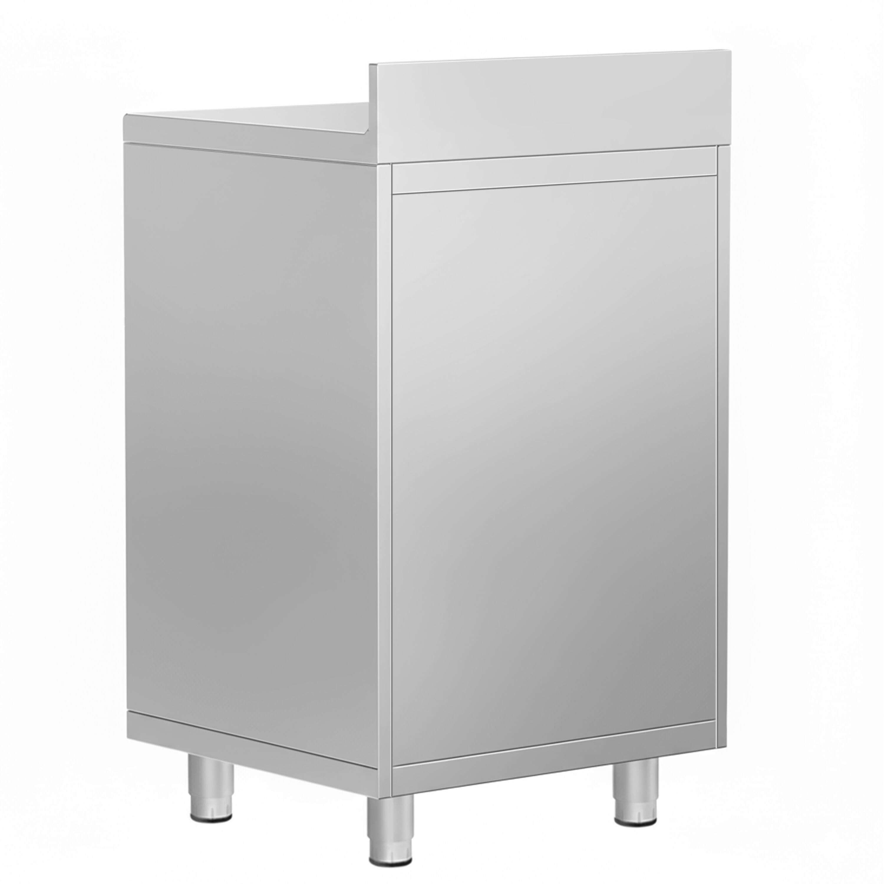 Armoire de travail pour machine à café filtre - 600x600mm - avec dosseret - 2 tiroirs, 1 porte battante, 1 tiroir à marc de café