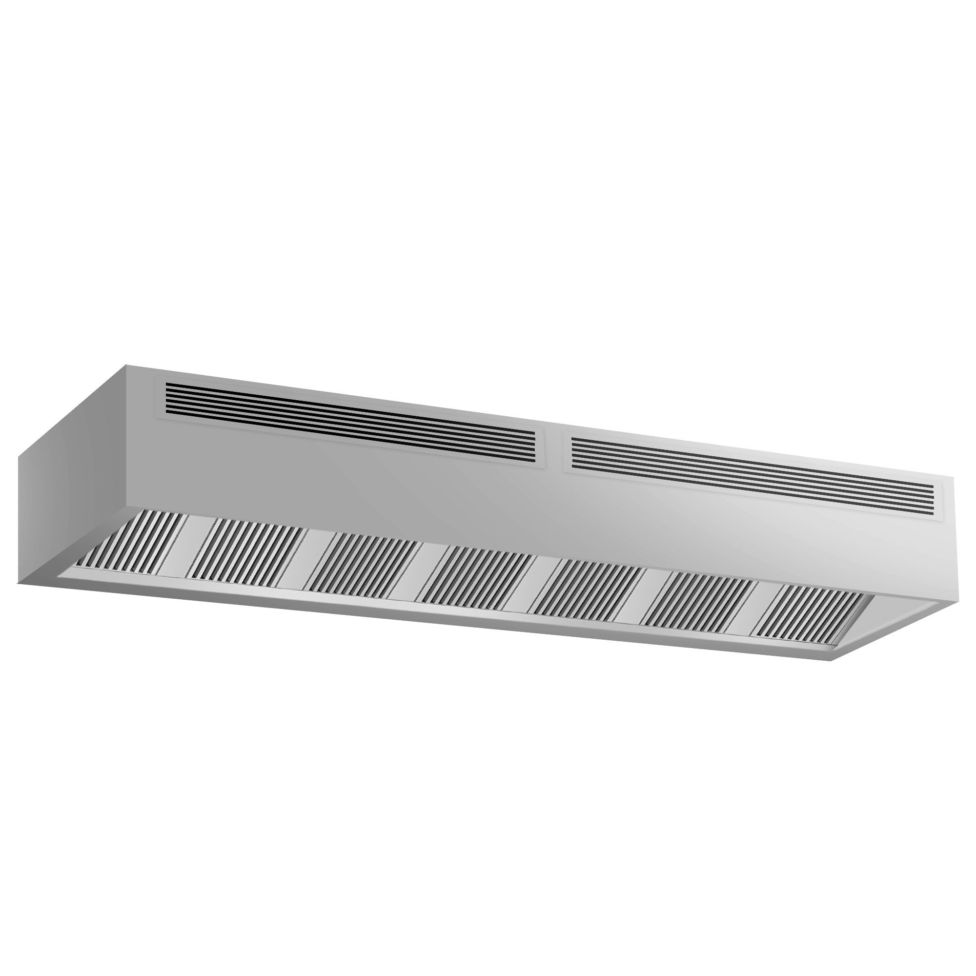 Hotte caisson à induction – 4000 mm – sans moteur – avec filtre