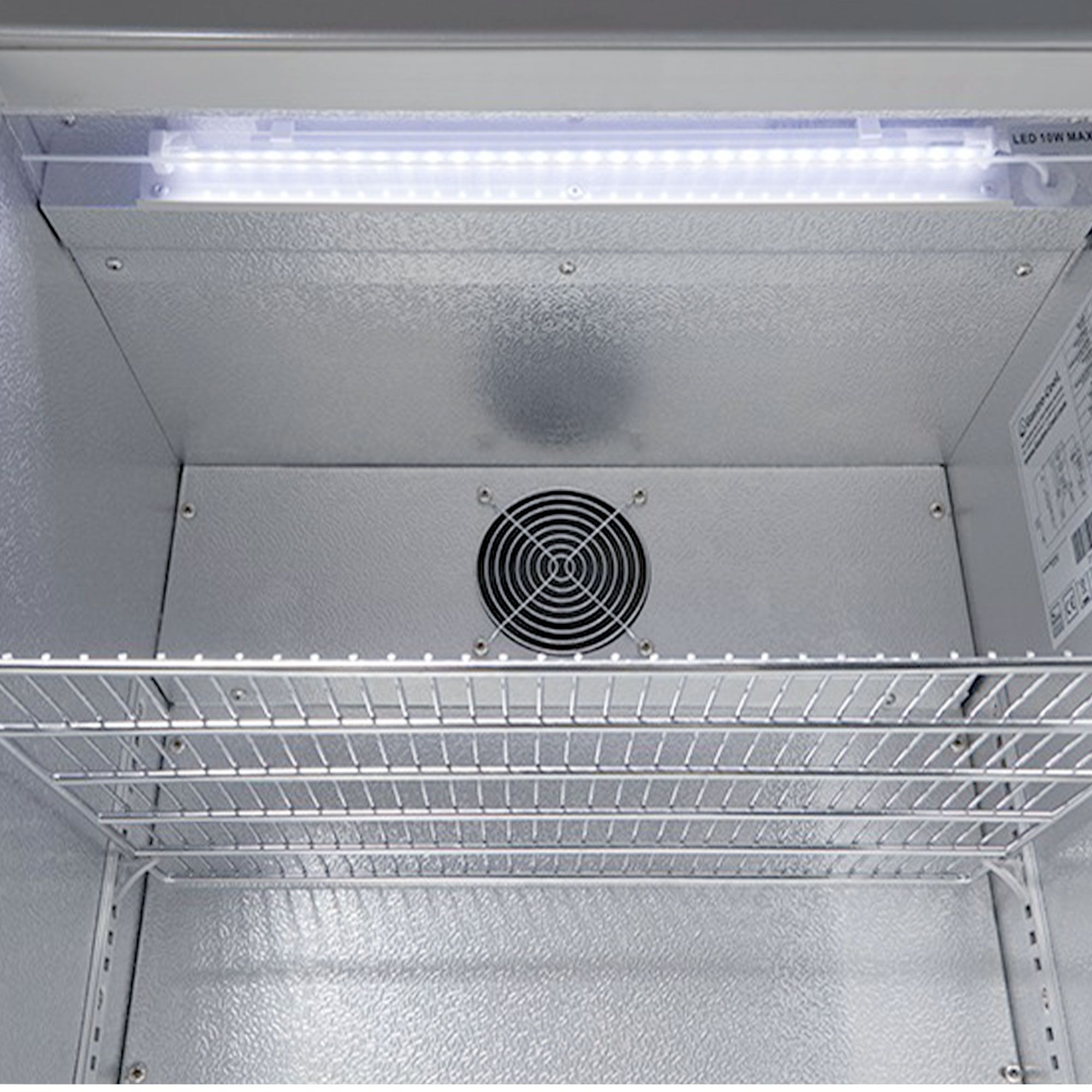 GASTRO-COOL | Barkyl – 600 mm – 128 liter – med 1 glasdörr – Silver