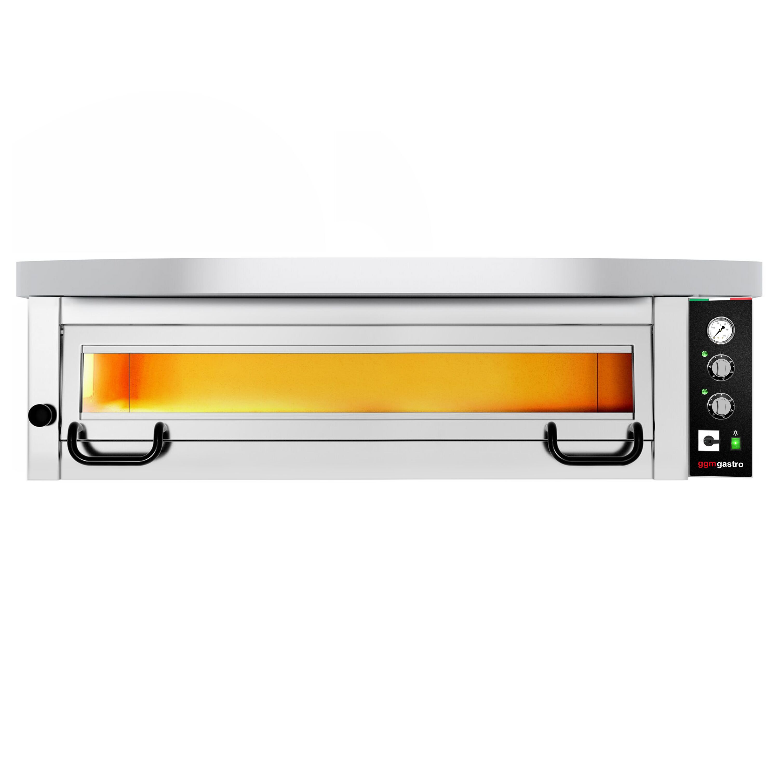 Four à pizza électrique Power – 6 x 34 cm – Manuel – incl. hotte et support inférieur