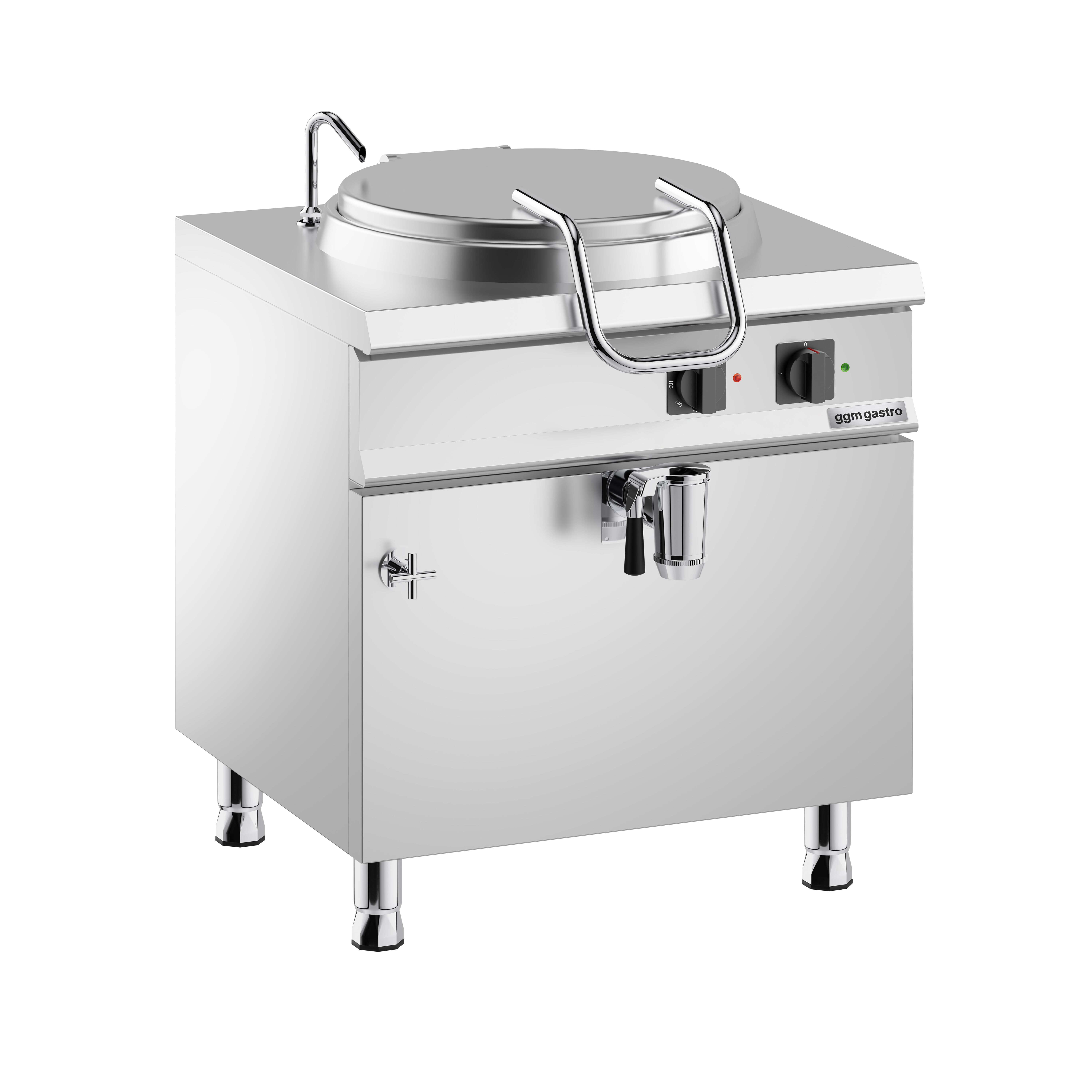 Marmite électrique de cuisson - 60 litres - 6 kW - chauffage indirect - avec arrivée d’eau et robinet de vidange