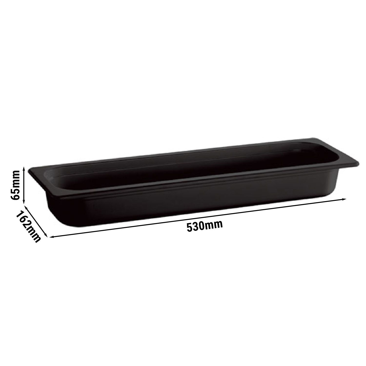 (6 pièces) Bac en mélamine GN 2/4 - ECOLINE - 3 litres - Hauteur : 65 mm