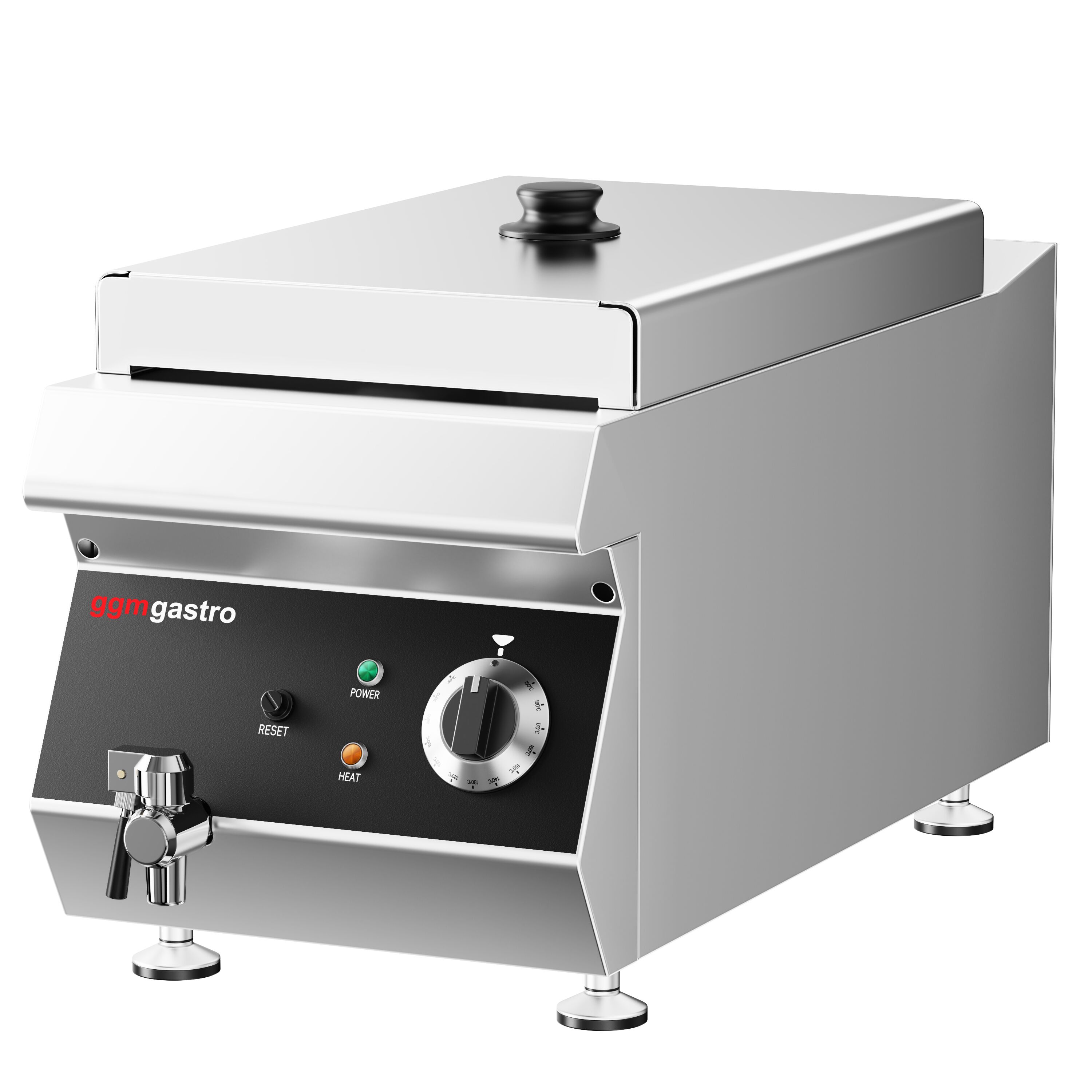 Friteuse électrique – 13 litres – 4,5 kW – avec robinet de vidange