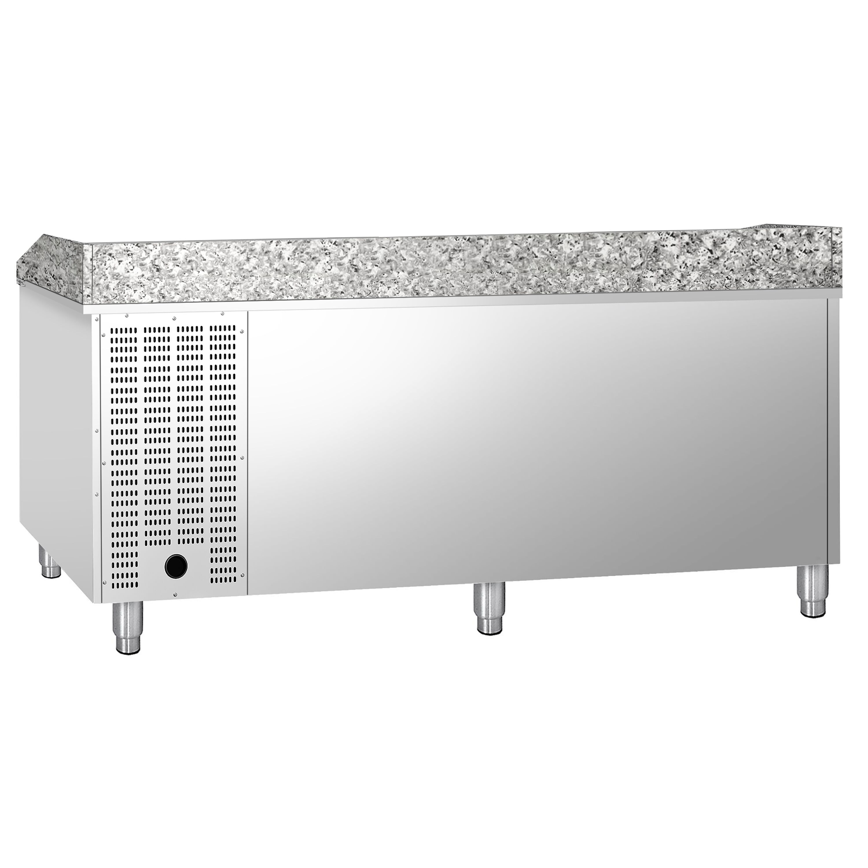 Pizzapult ECO - 2025x800 mm - 2 ajtó + 7 fiók - gránit munkalappal