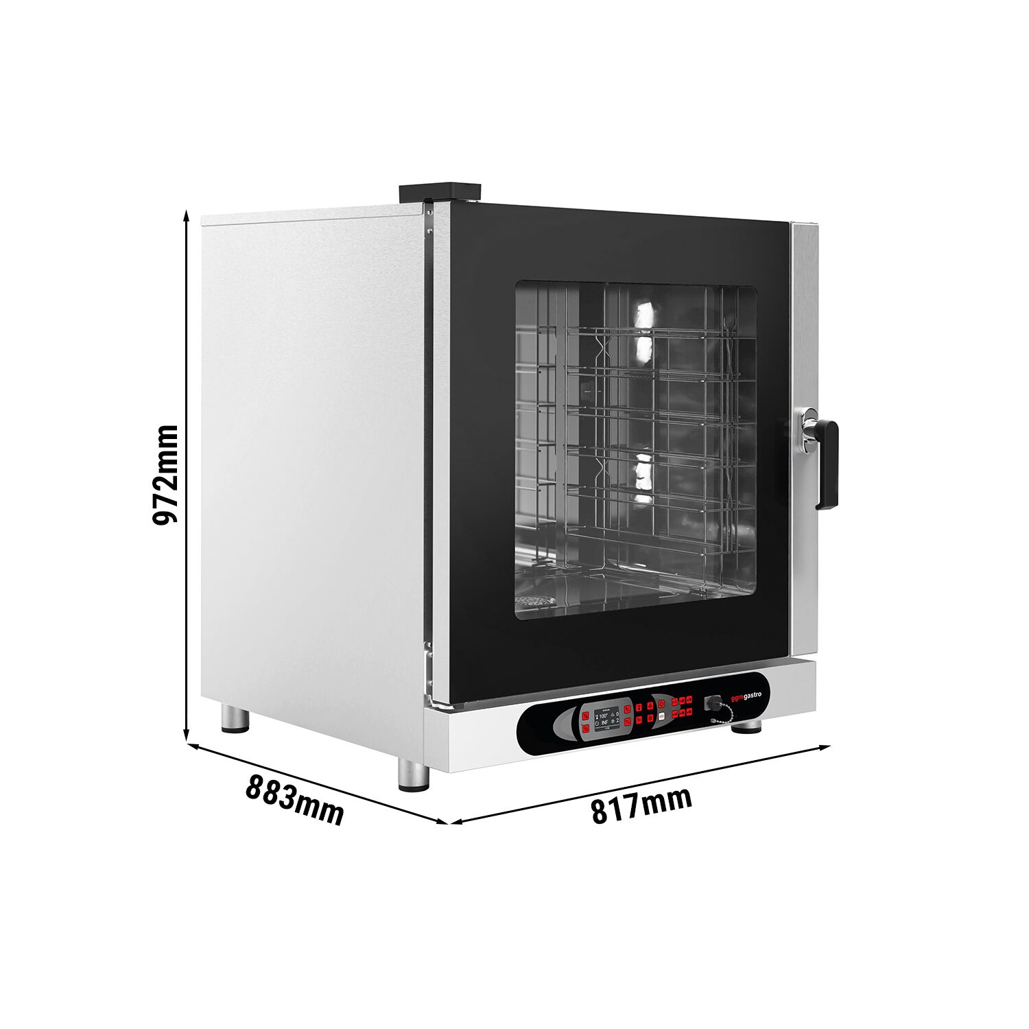 Four mixte - numérique - 6 x GN 1/1 ou 6 x EN 600 x 400 - avec système de lavage inclus