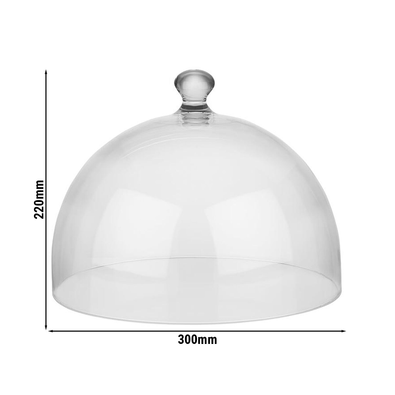 Cloche de conservation - DÔME - Polycarbonate - Ø 300 mm - Hauteur : 220 mm - ronde