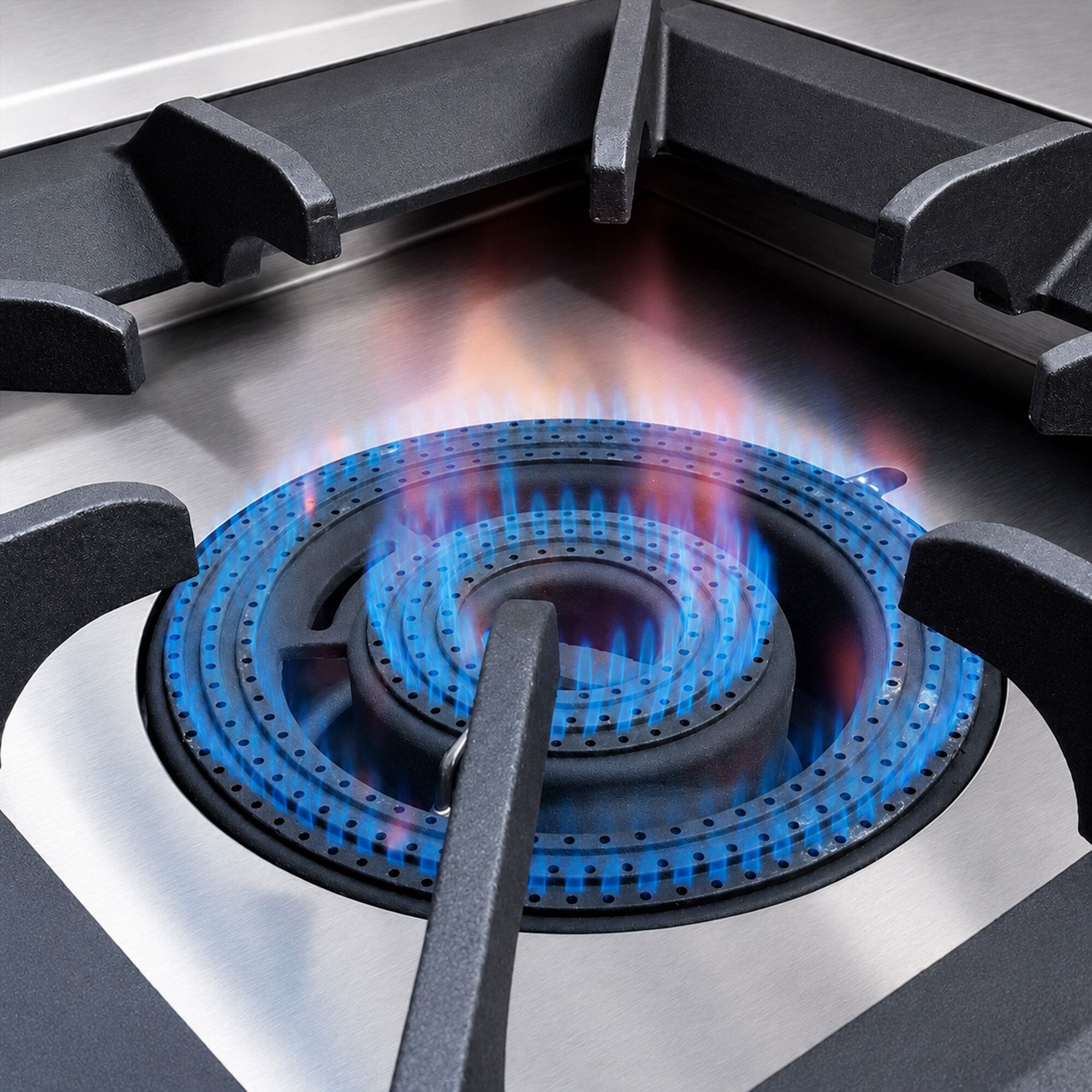 Gasspis - 24 kW - 1 brännare - 800x700x850 mm - med underskåp med 2 dörrar