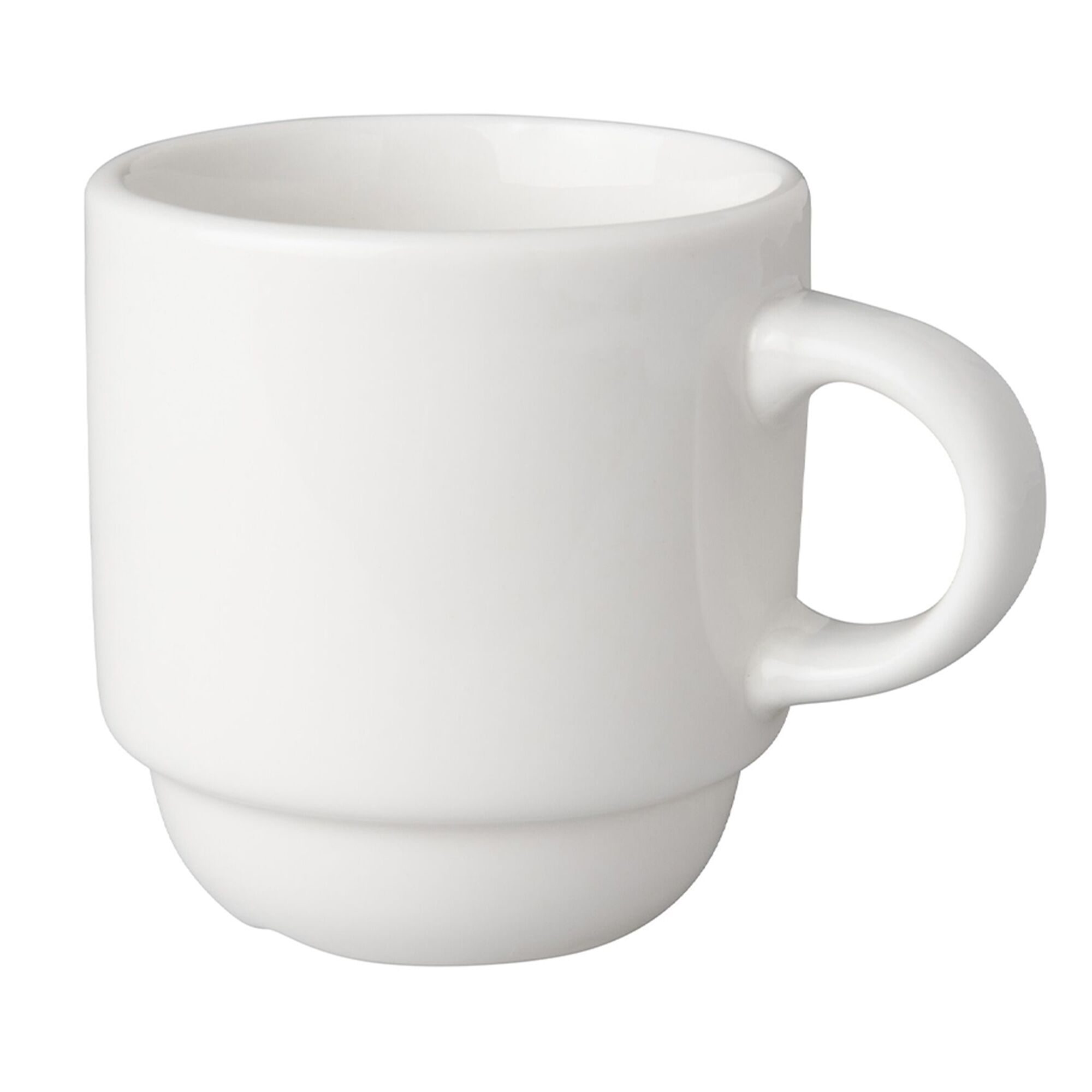 (6 pièces) BUDGETLINE – Tasse à café Mammoet – 140 ml – Blanc