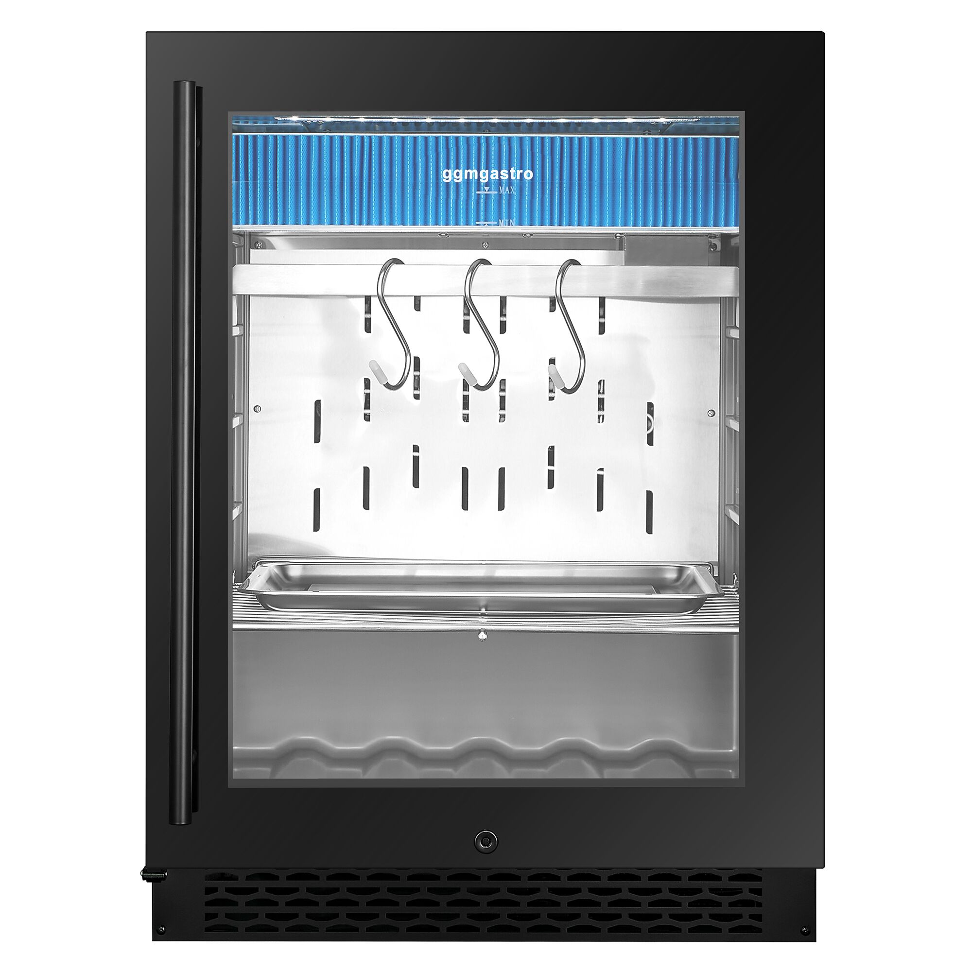 Dry Aging Armoire de maturation de la viande - 595mm - 98 litres - 1 porte vitrée sans cadre - Noir