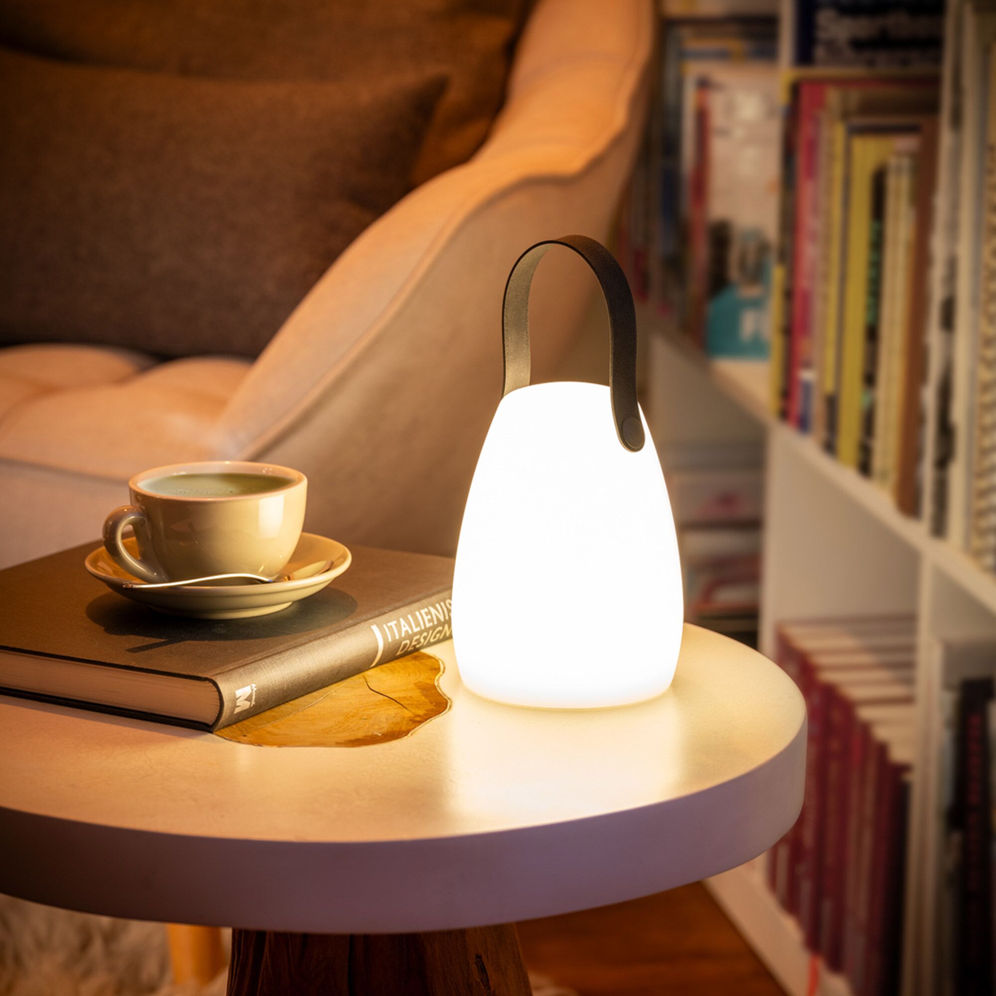 (4 pièces) Lampe de table – NIELS – dimmable en 3 niveaux – Ø 120 mm – Blanc