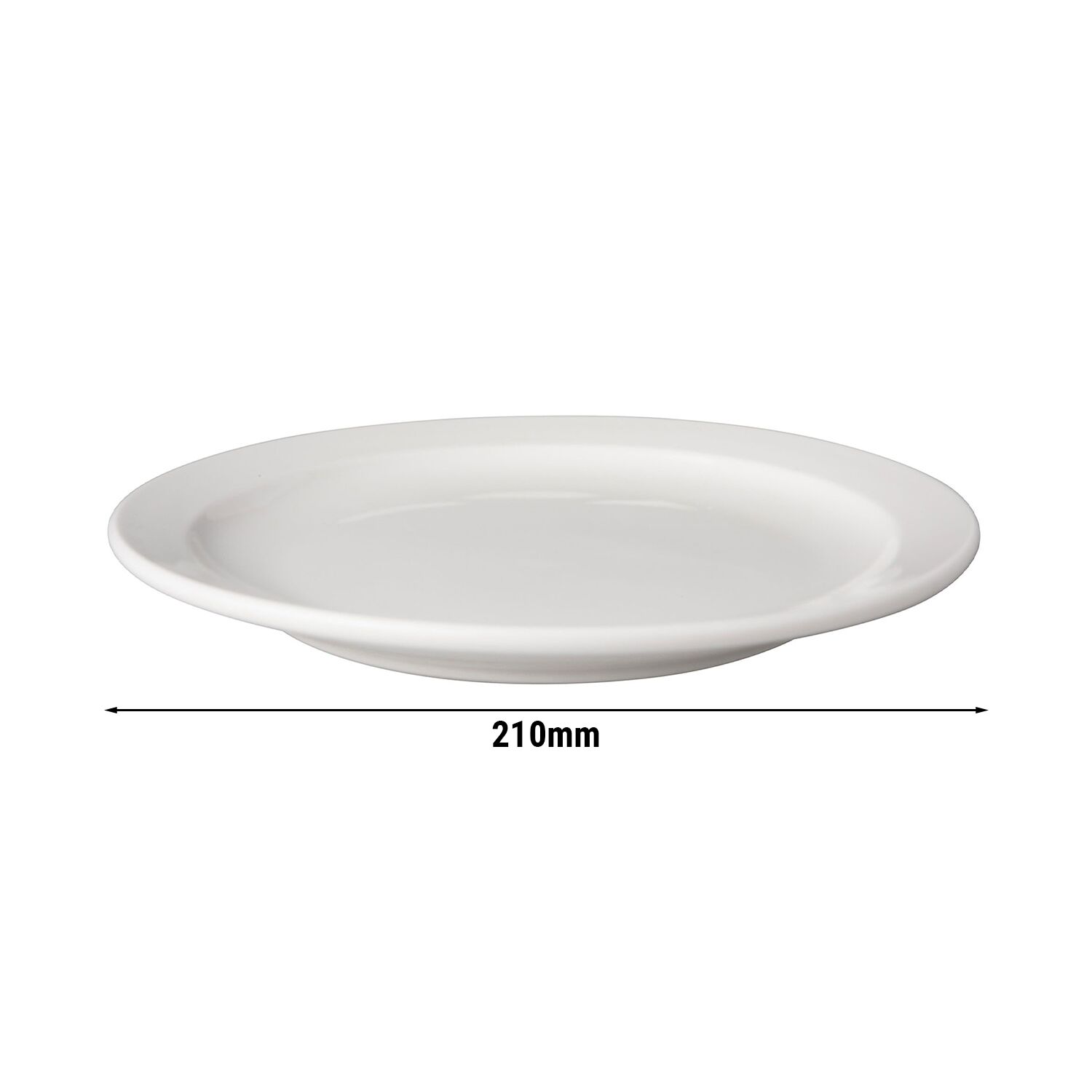 (6 Pièces) BUDGETLINE - Assiette - Plate Mammoet - Ø 210 mm - Blanc