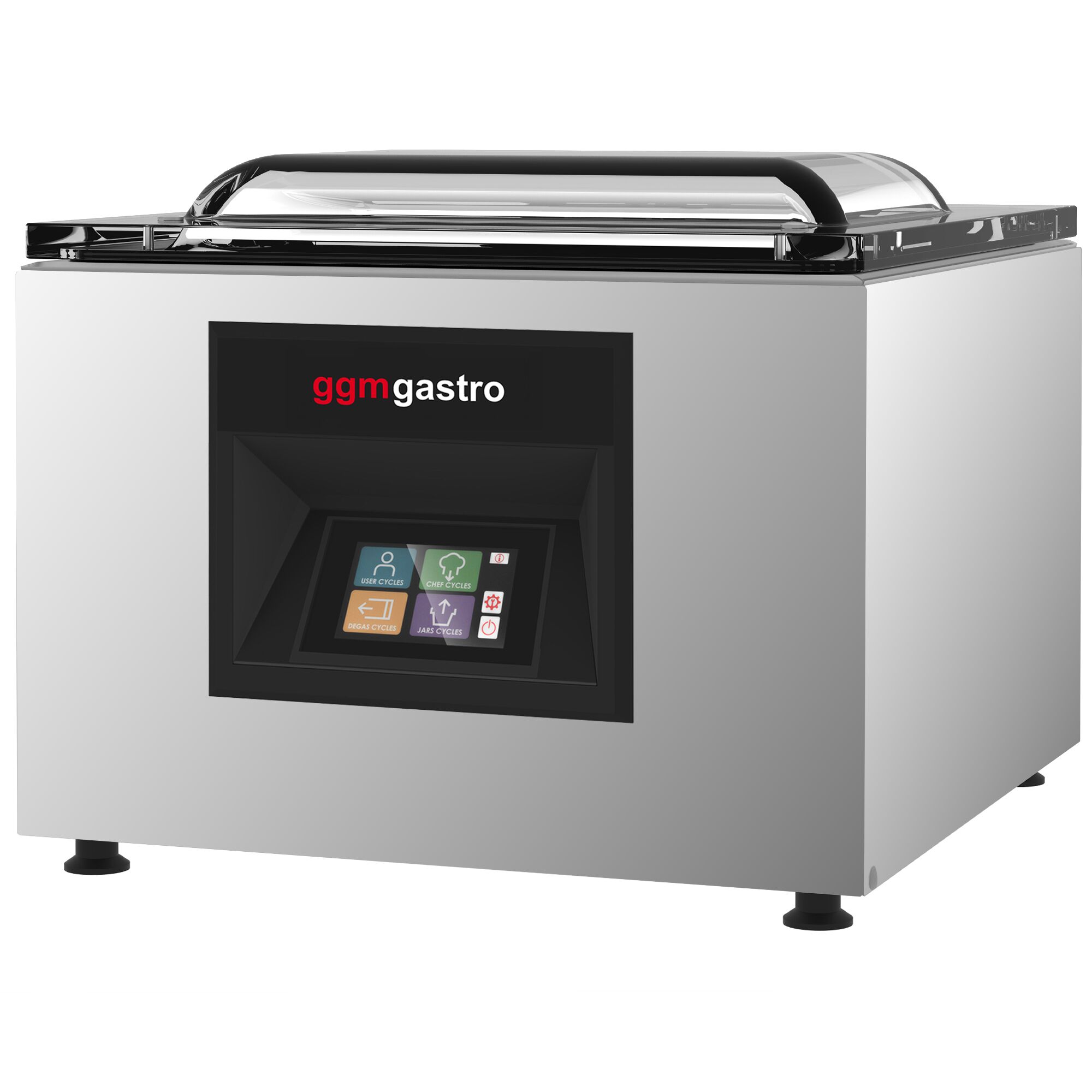 Machine sous vide à cloche – 20 m³/h – 1,2 kW – écran tactile – avec injection de gaz
