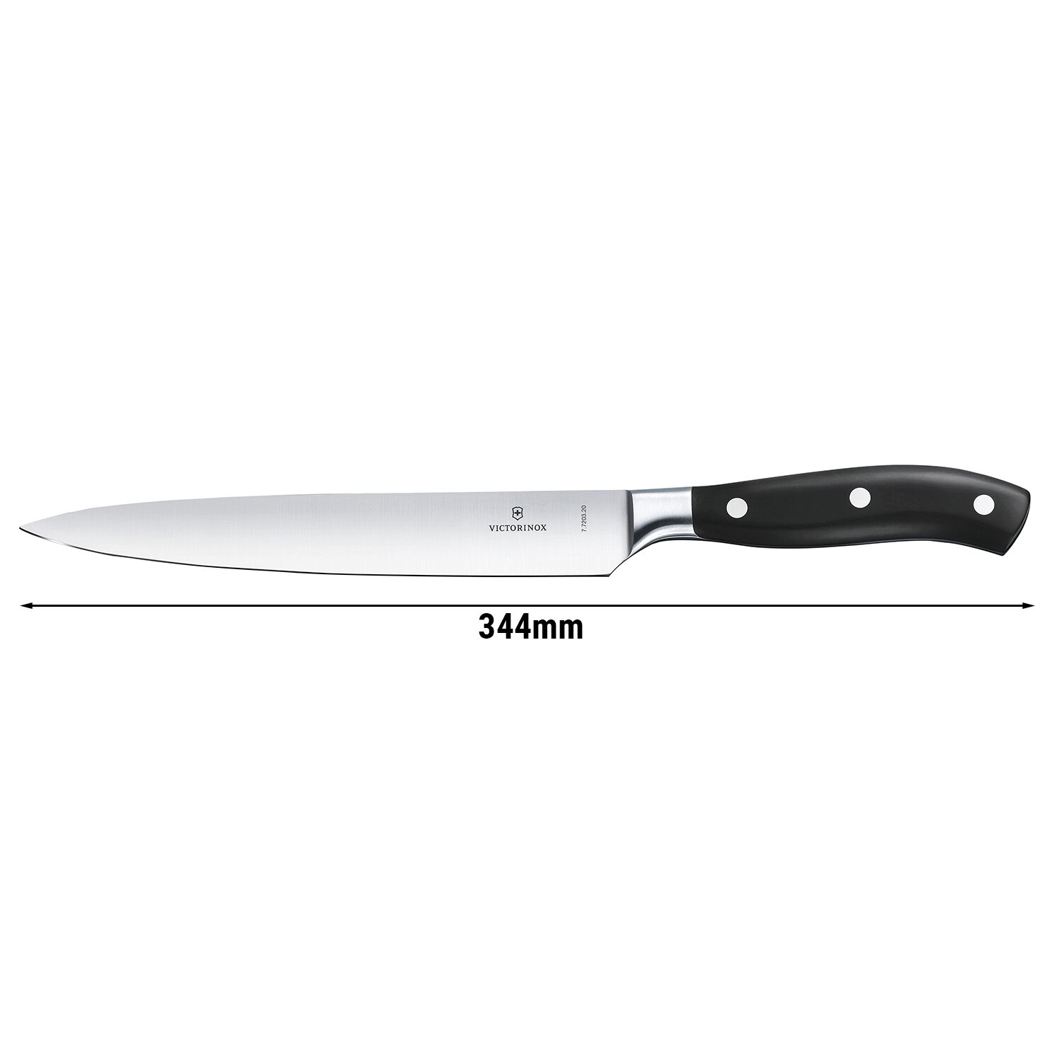 VICTORINOX | Grand Maître Carving Knife 200 mm – Black Handle - Stainless Steel Blade - For Beef, Lamb & Poultry