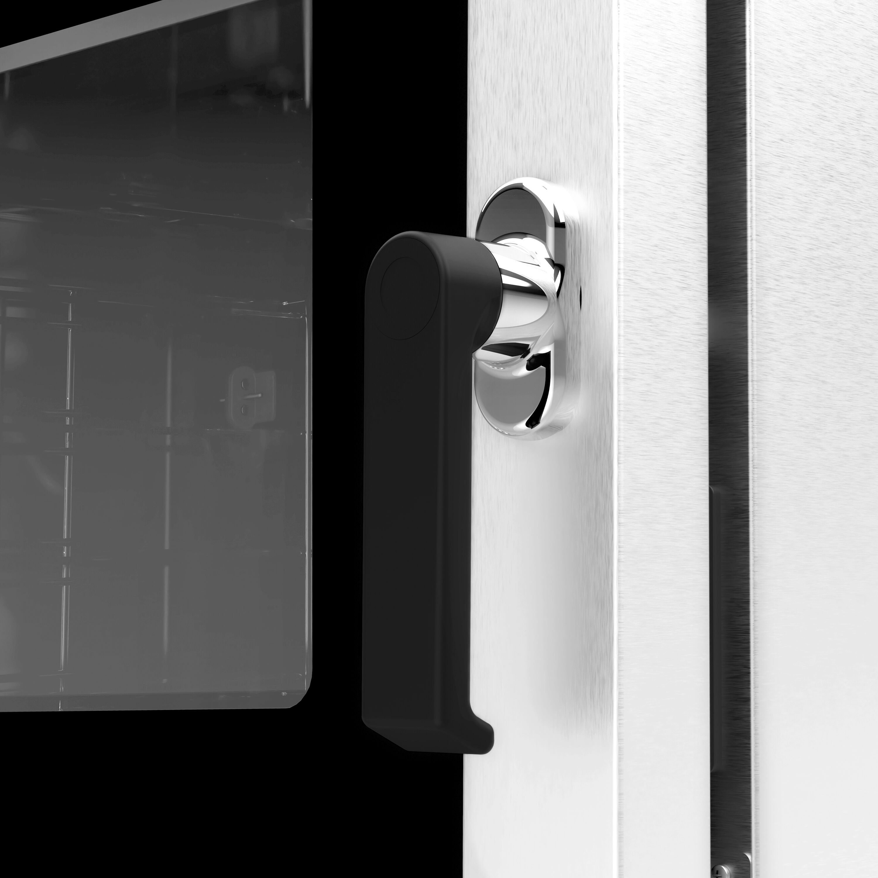 Commercial Combi Steamer - Manual - 4× GN 1/1 or 4× EN 600×400 - Left Hinge