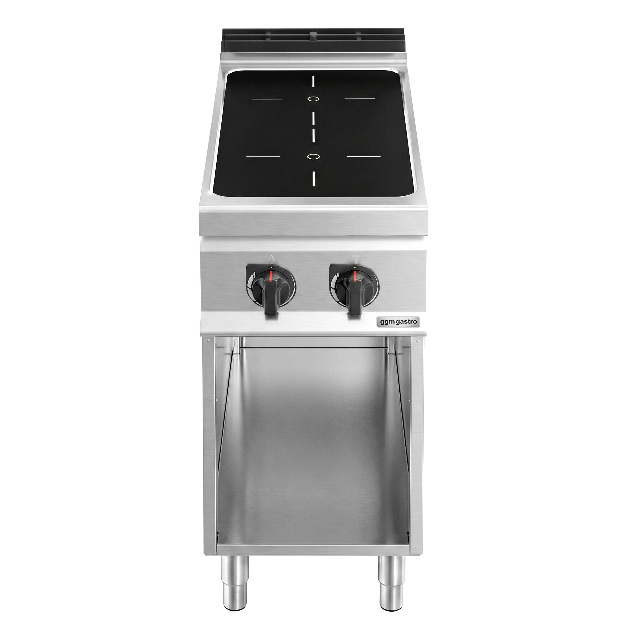 Fourneau à induction - 10kW - 2 foyers - sur placard ouvert