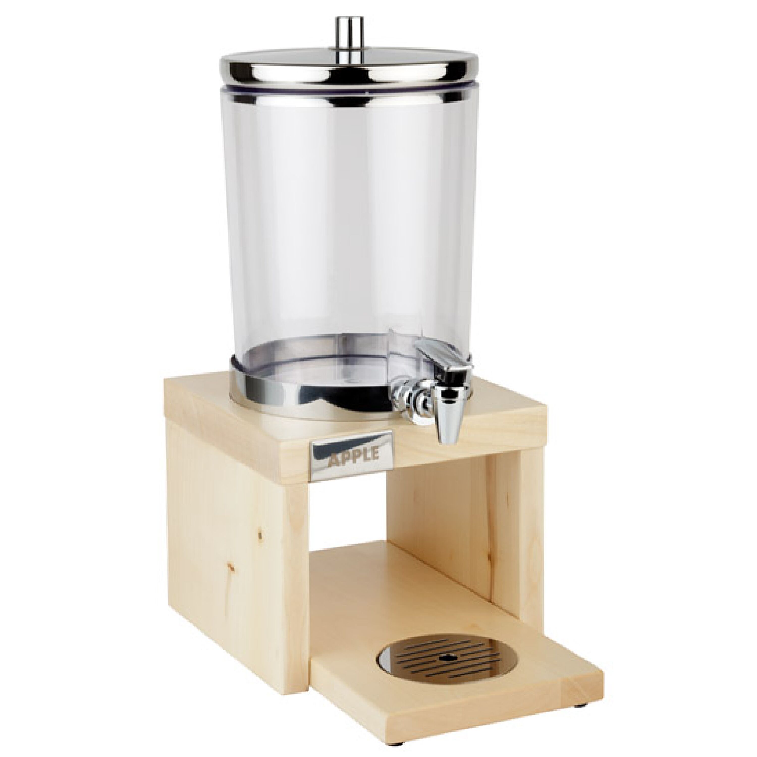 Distributeur de jus - BRIDGE - avec accumulateurs de froid - 6 L - Bois, acier inoxydable - incl. socle, 2 batteries, adaptateur sans contact