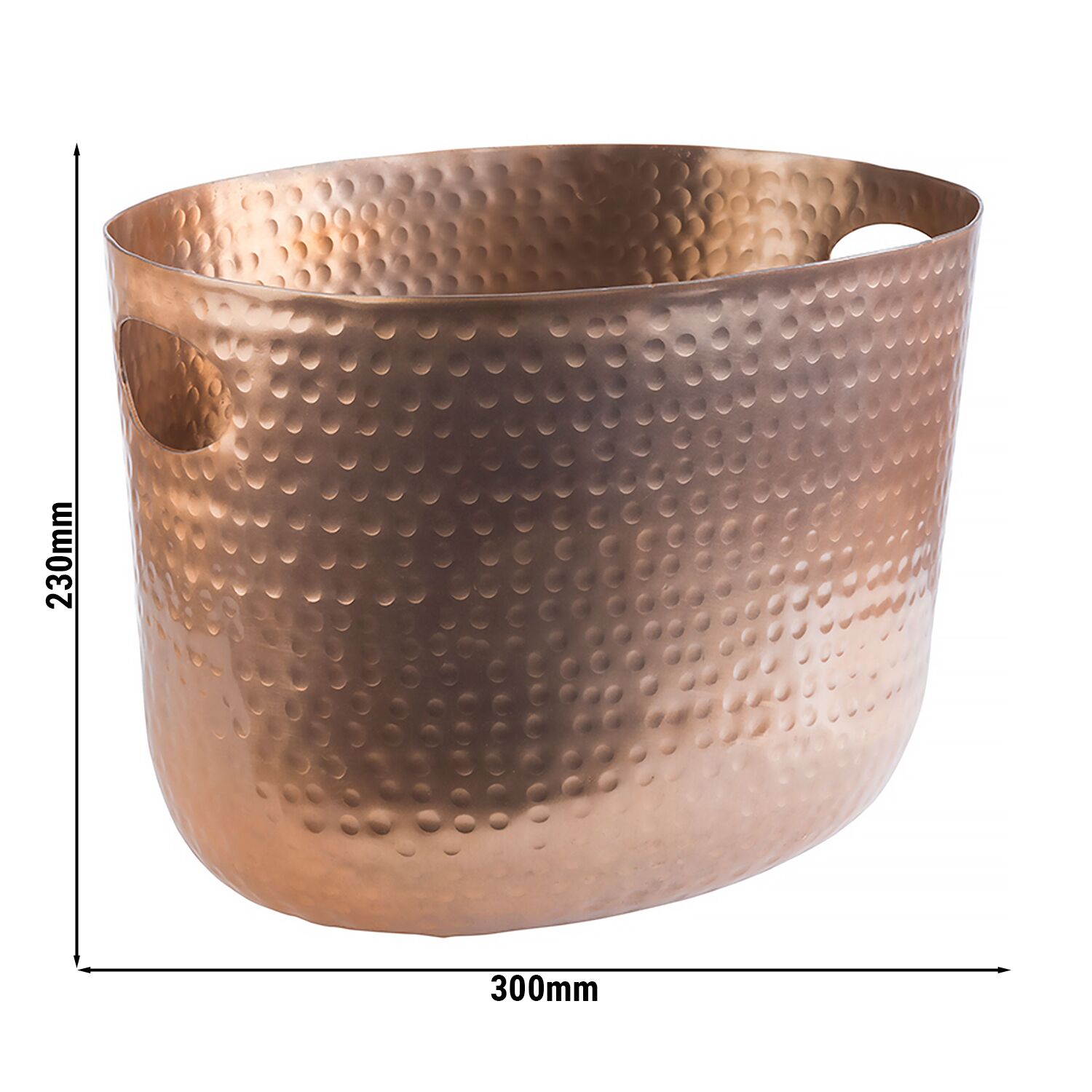 Seau à champagne - Aluminium - 7 litres - Ø300mm - Hauteur:230mm - Cuivre - avec poignées