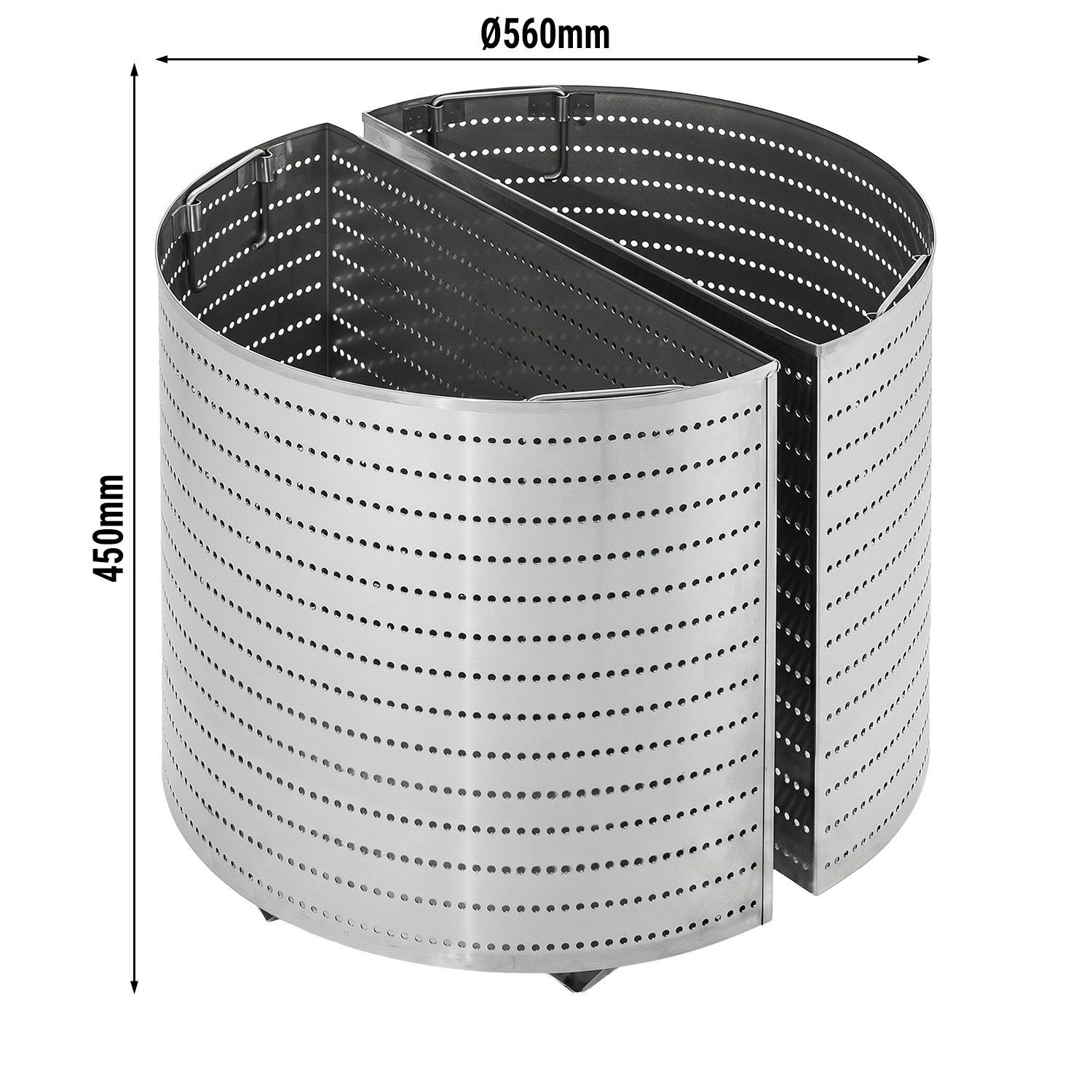 2x GN 1/2 Boiling Pan Basket 900 Series - Ø710xH450mm - for 200L
