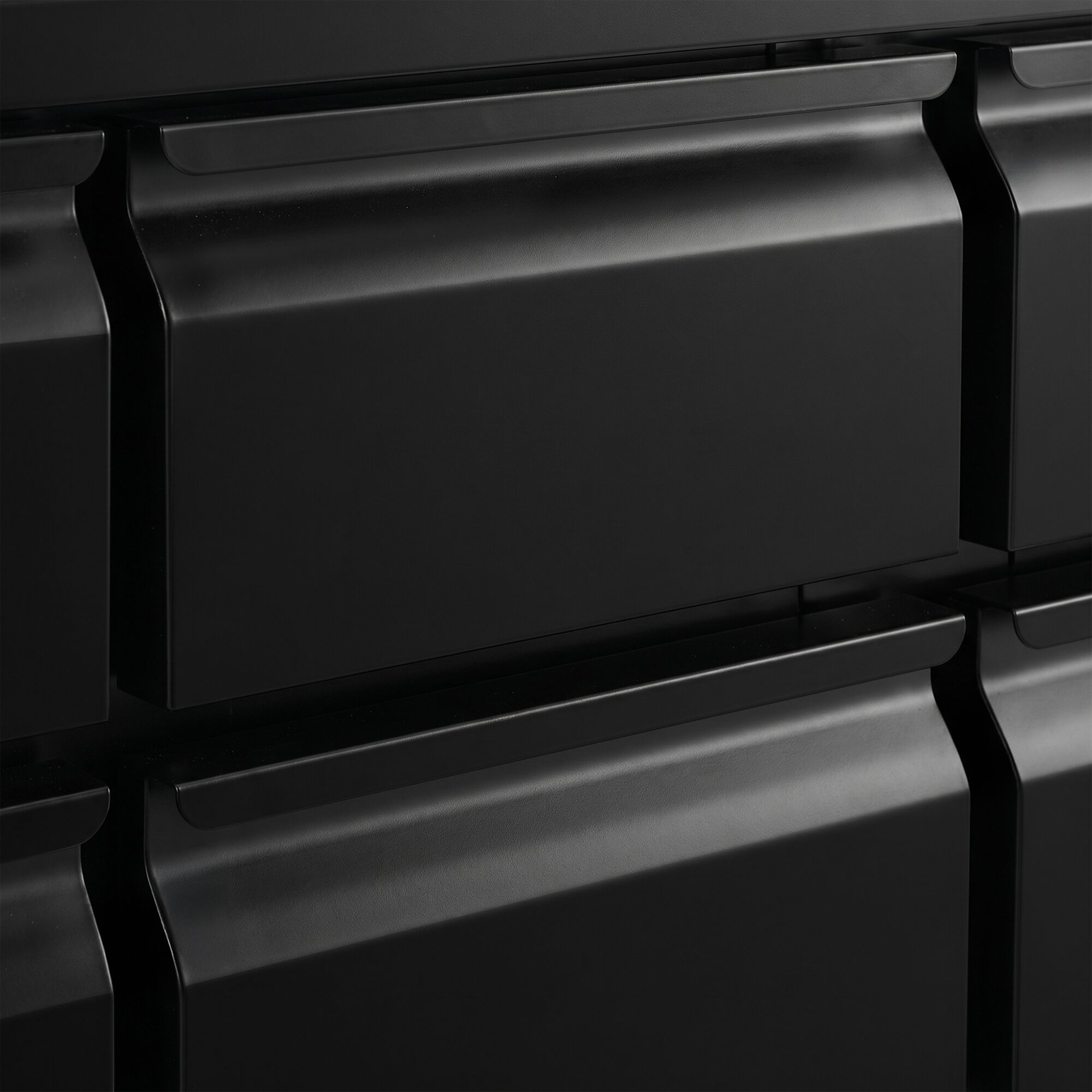 Meuble bas réfrigéré - 2000mm - 288 litres - 6x GN 1/1 tiroirs - noir mat